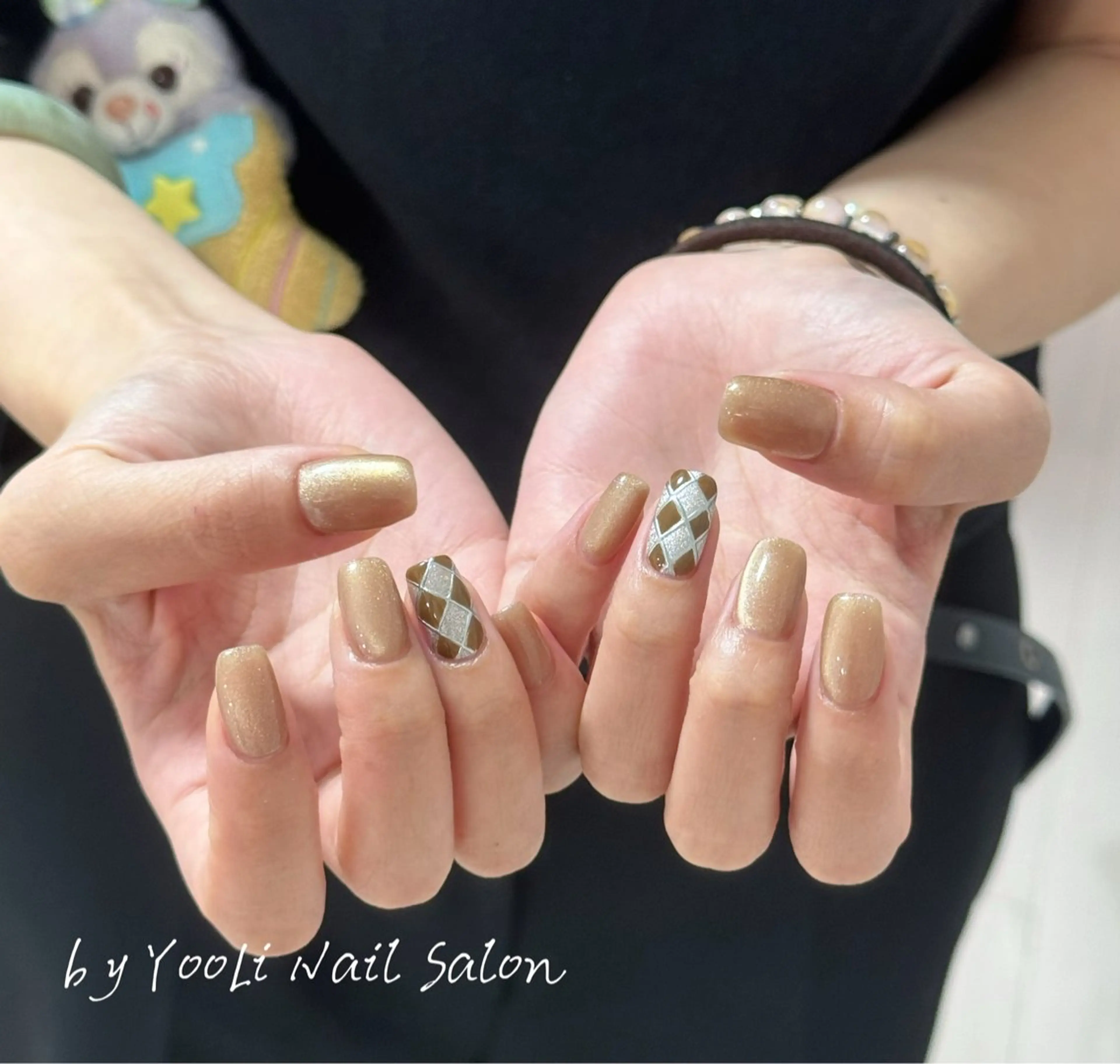 ネイル アートネイル オーロラネイル チークネイル フレンチネイル ガラスフレンチ ハンドネイル 🎀🎀YooLi Nail Salonのネイルデザイン