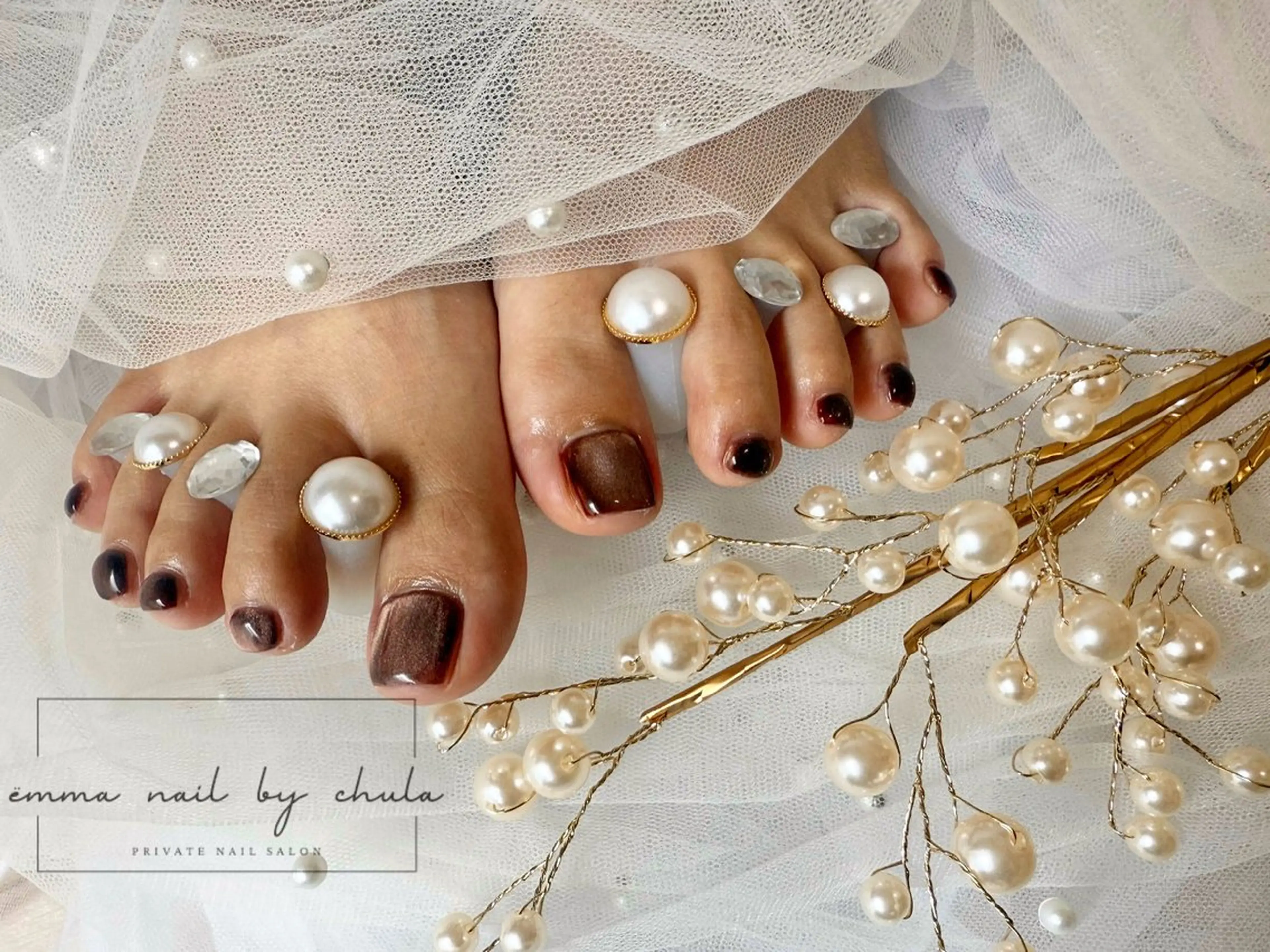 ネイル フットネイル ëmma nail_ by chulaのネイルデザイン