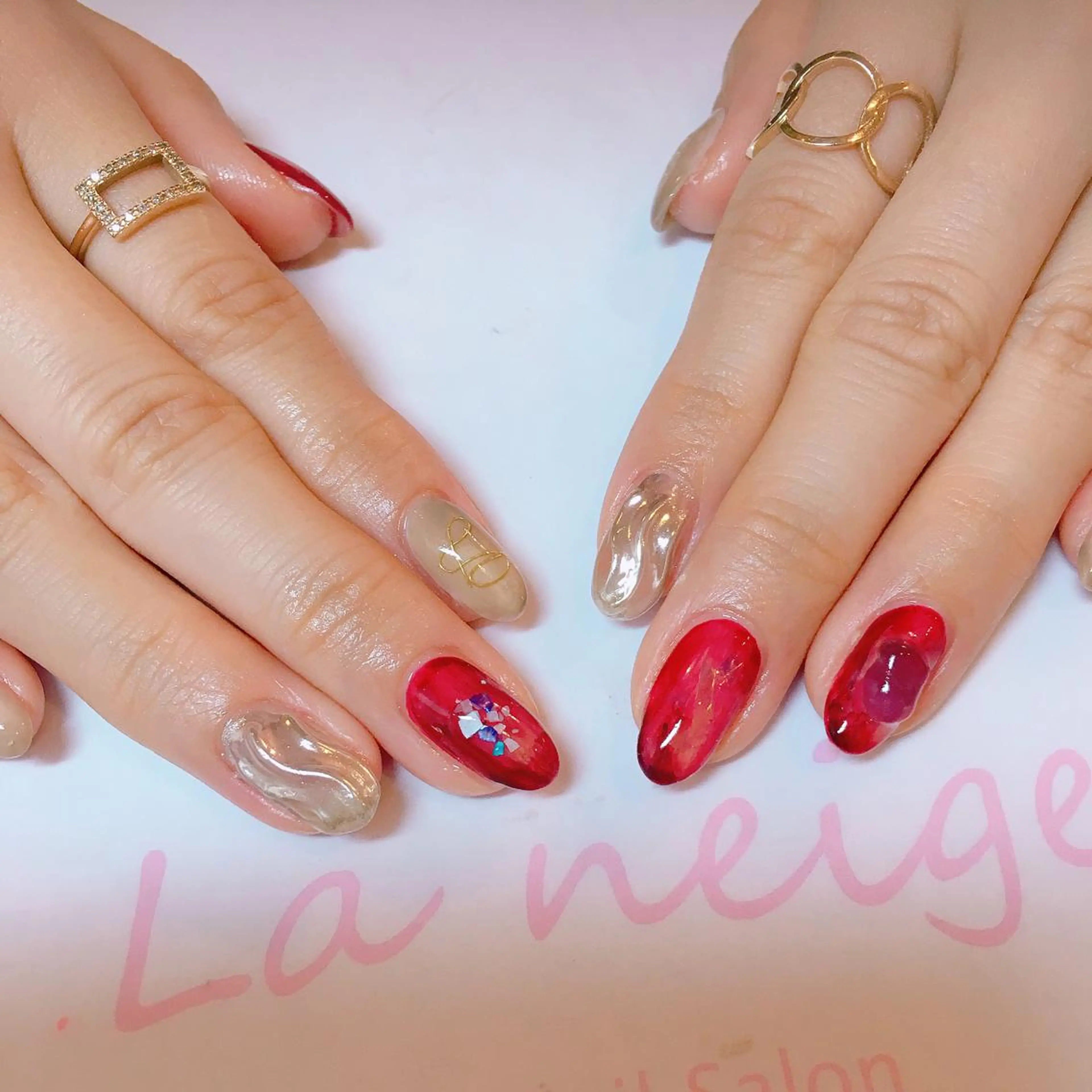 ネイル La neige* yuki 🥯🍑のネイルデザイン