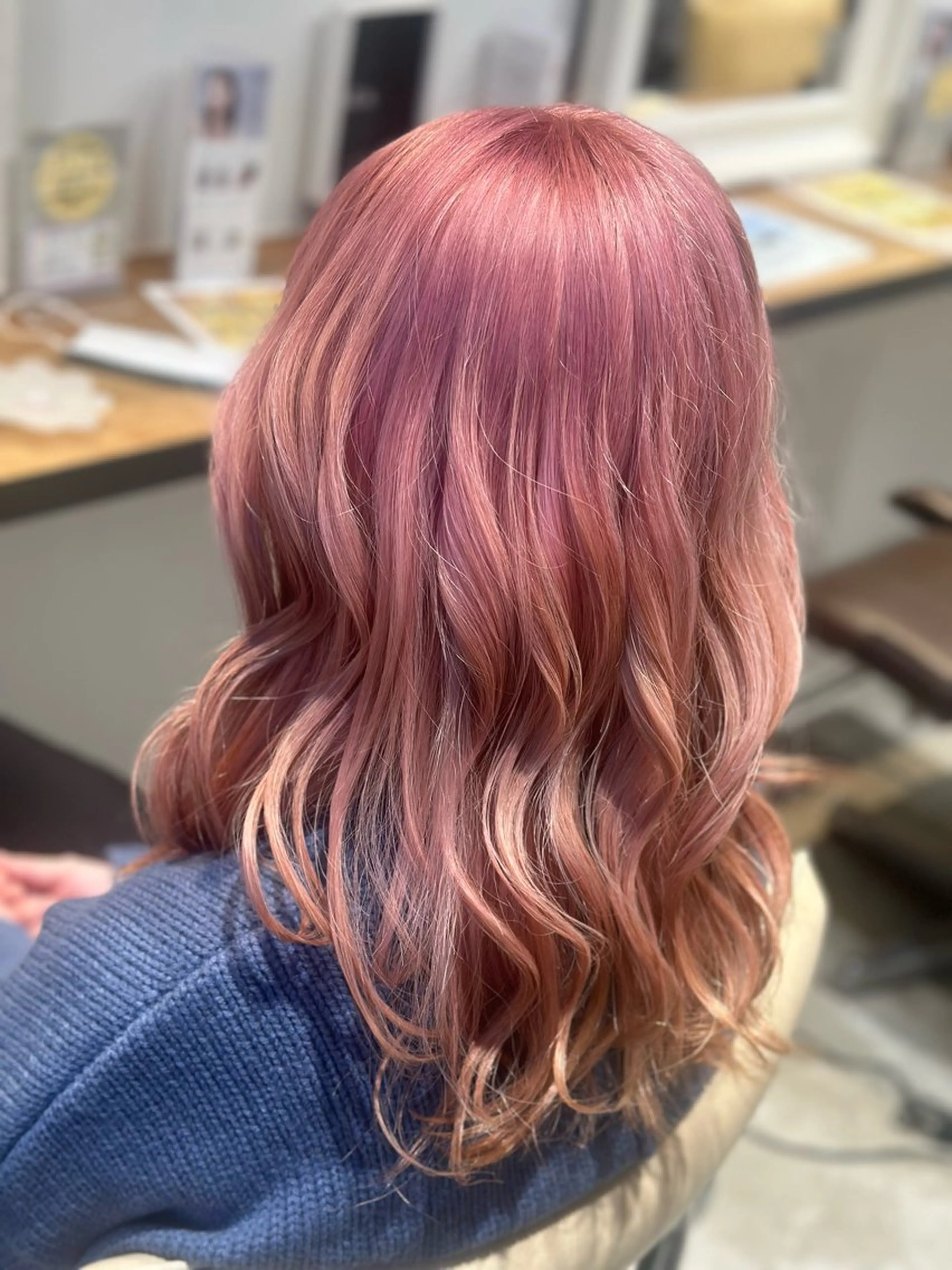 セミロング カラー グラデーションカラー ピンクカラー 水戸/似合わせカット /Rukaのヘアスタイル