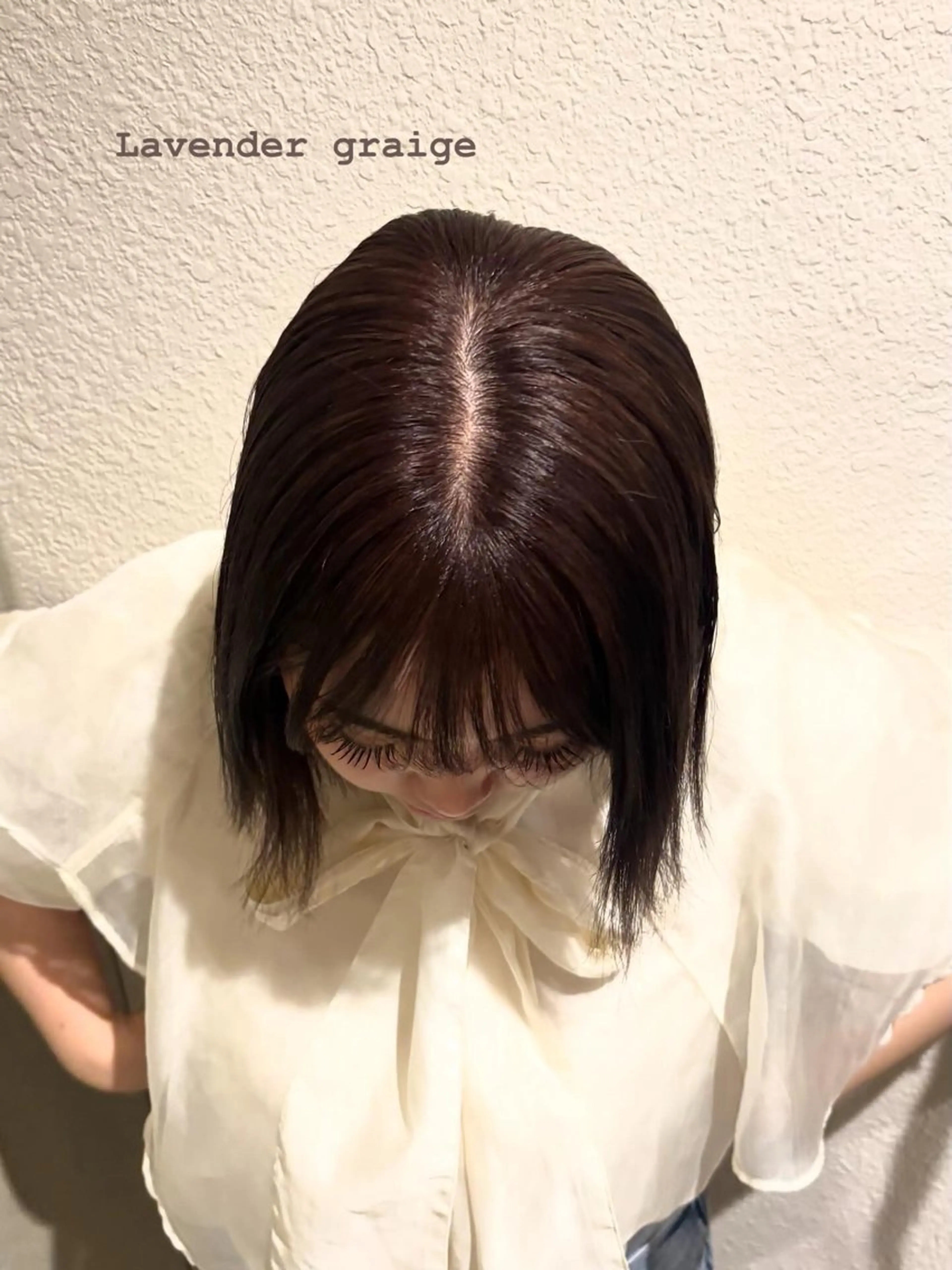 カラー 透明感カラー グレージュ ラベンダーカラー ラベンダーグレージュ ラベンダーグレー 廣田 真依のヘアスタイル