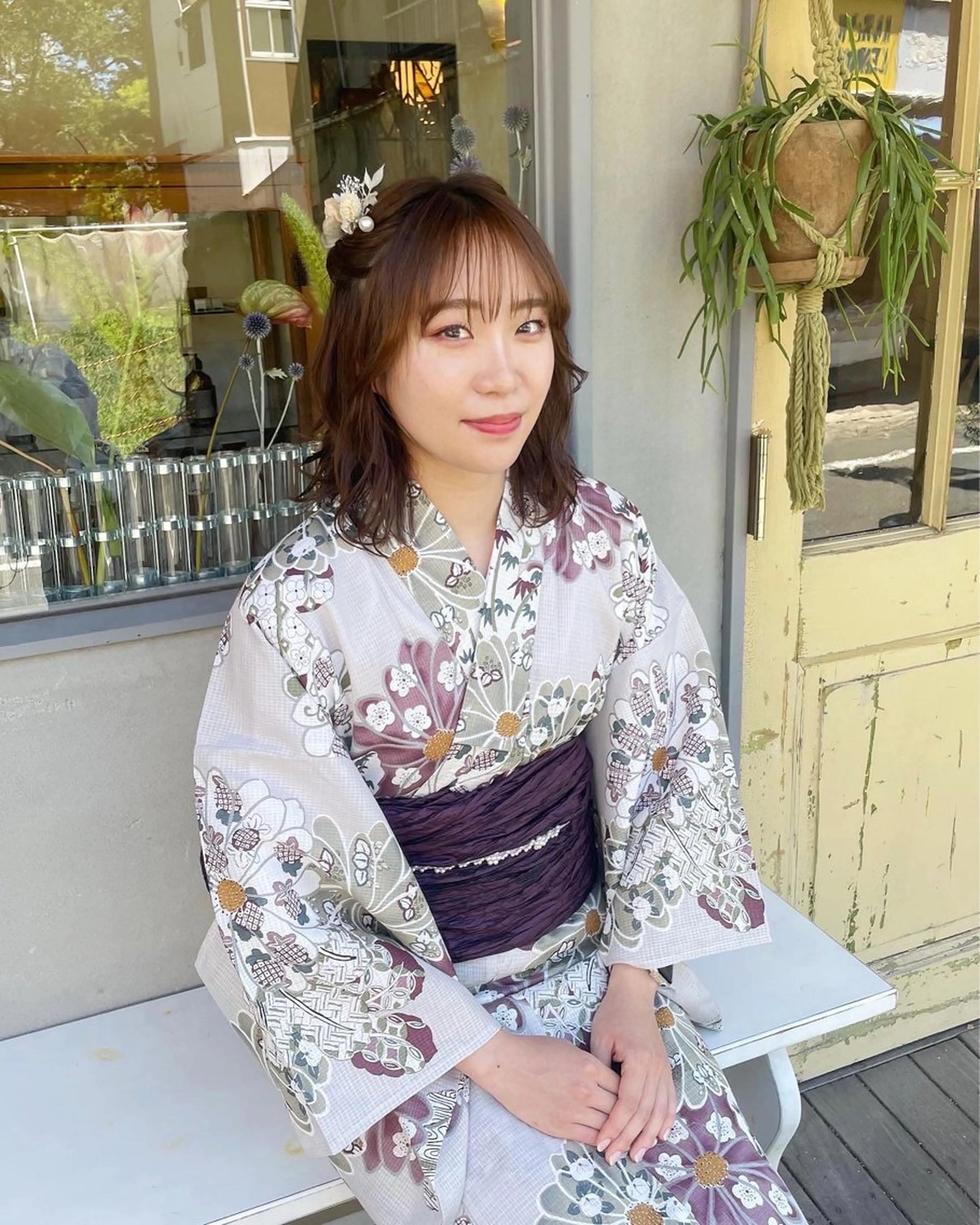 ミディアム ヘアアレンジ KURIA‪‪*⋆ஐ ブリーチ/韓国ヘアのヘアスタイル