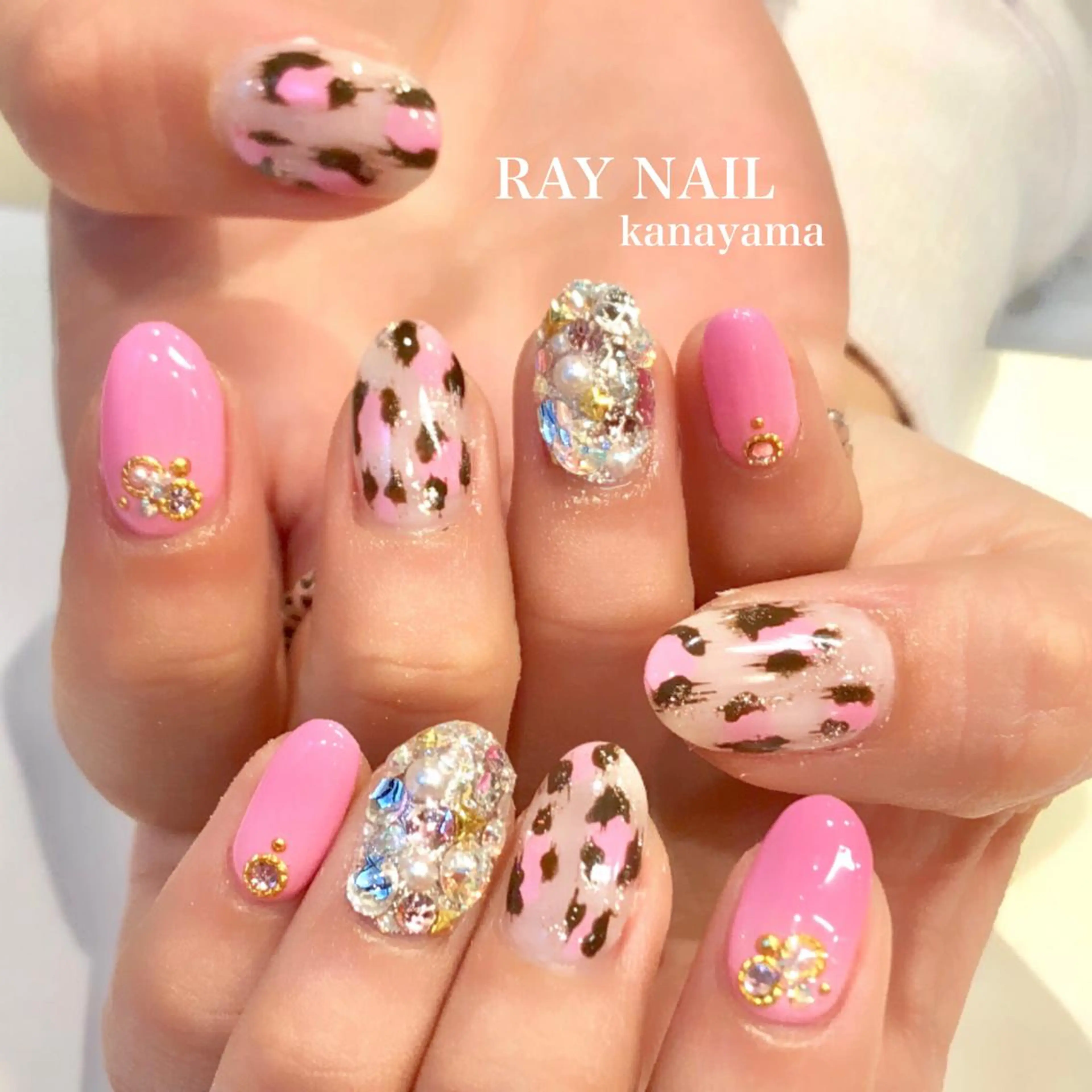 ネイル ピンク Arowa 伊田のネイルデザイン