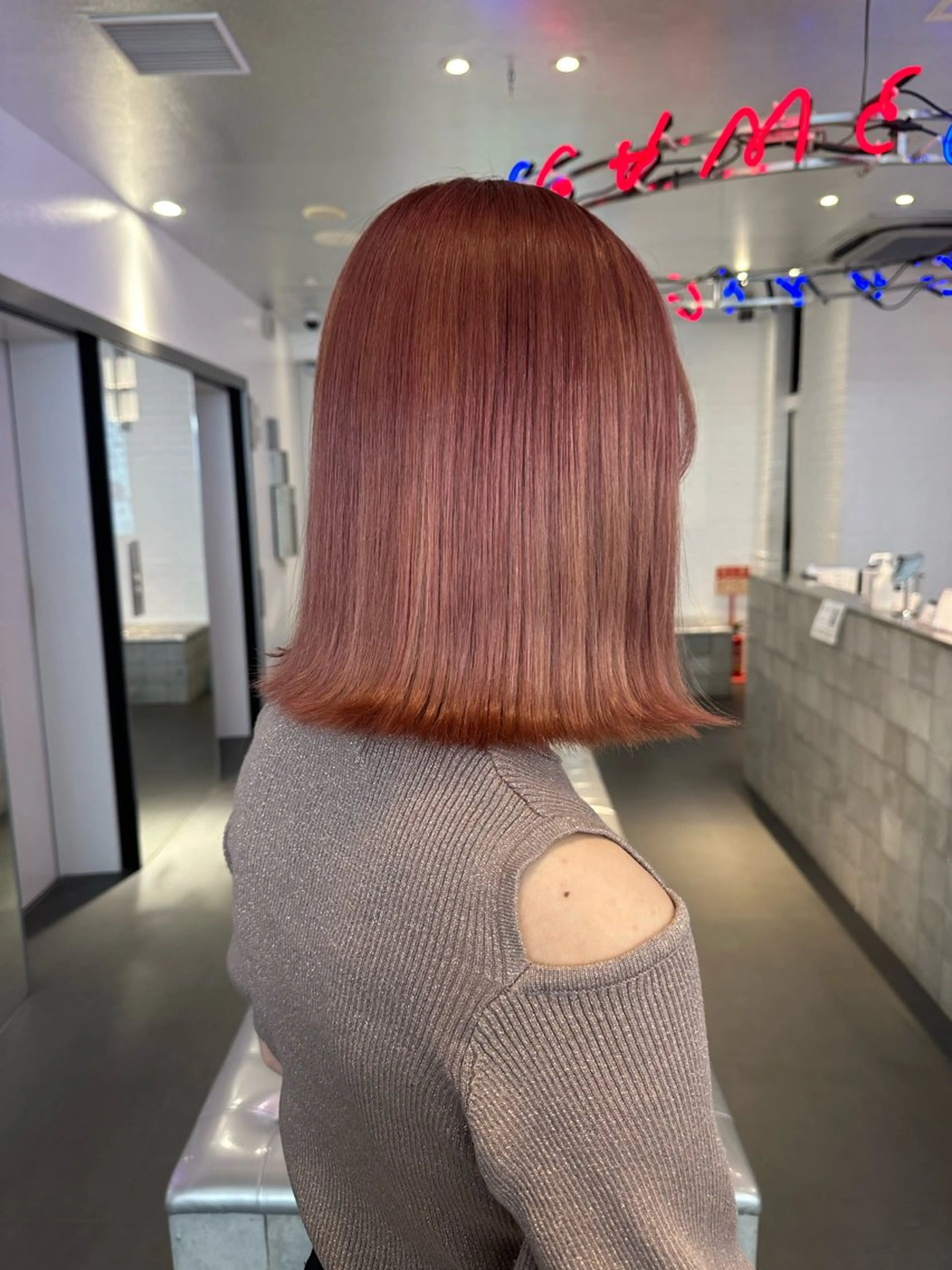 ミディアム カラー パーマ ヘアアレンジ ヘアカラー 暖色💖ツヤ髪💖 masae🌼のヘアスタイル