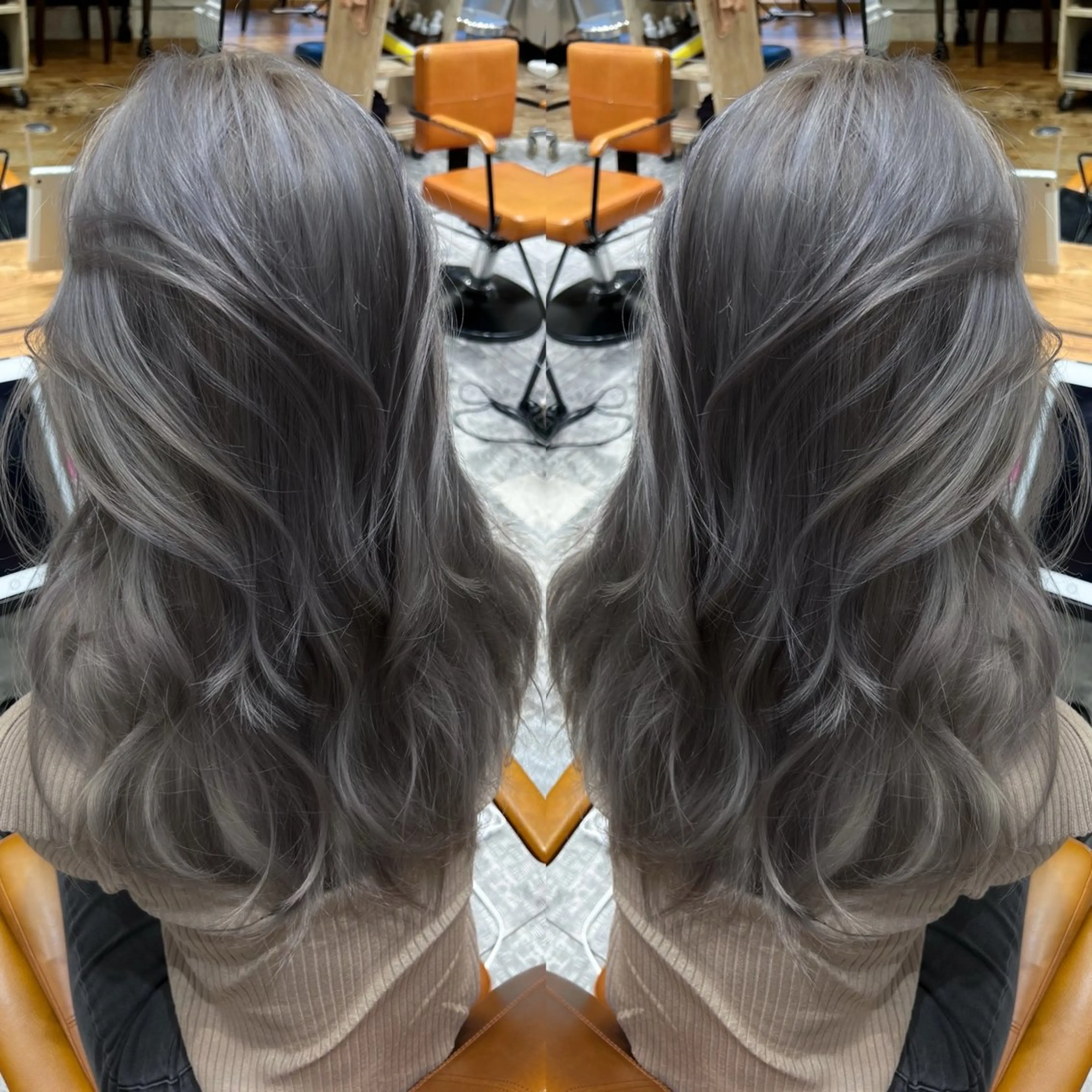 セミロング カラー 映える顔まわり/前髪 特化 💗 ユキマのヘアスタイル