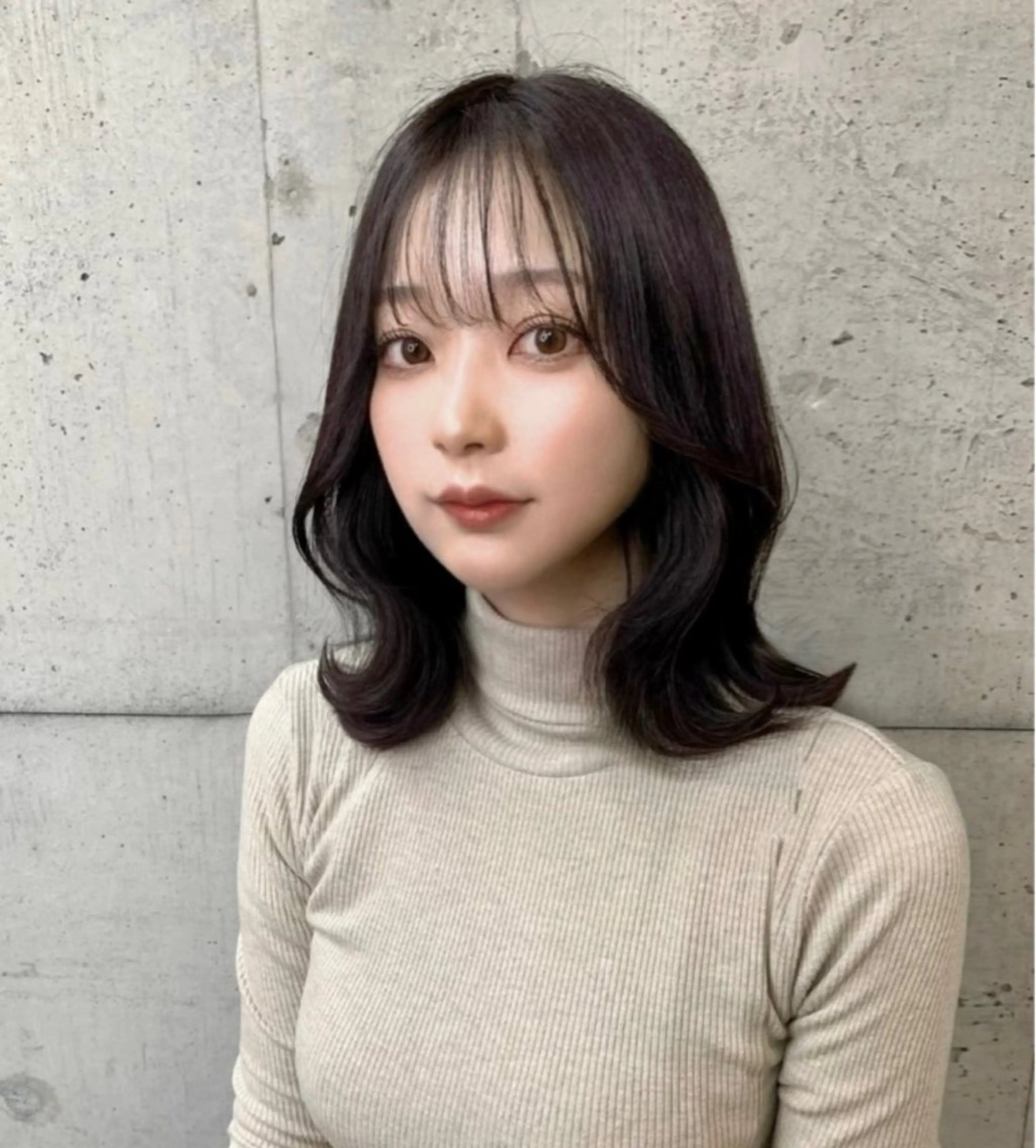 ミディアム カラー ヘアカラー トリートメント 新宿/髪質改善/ 縮毛矯正/松永ゆいのヘアスタイル