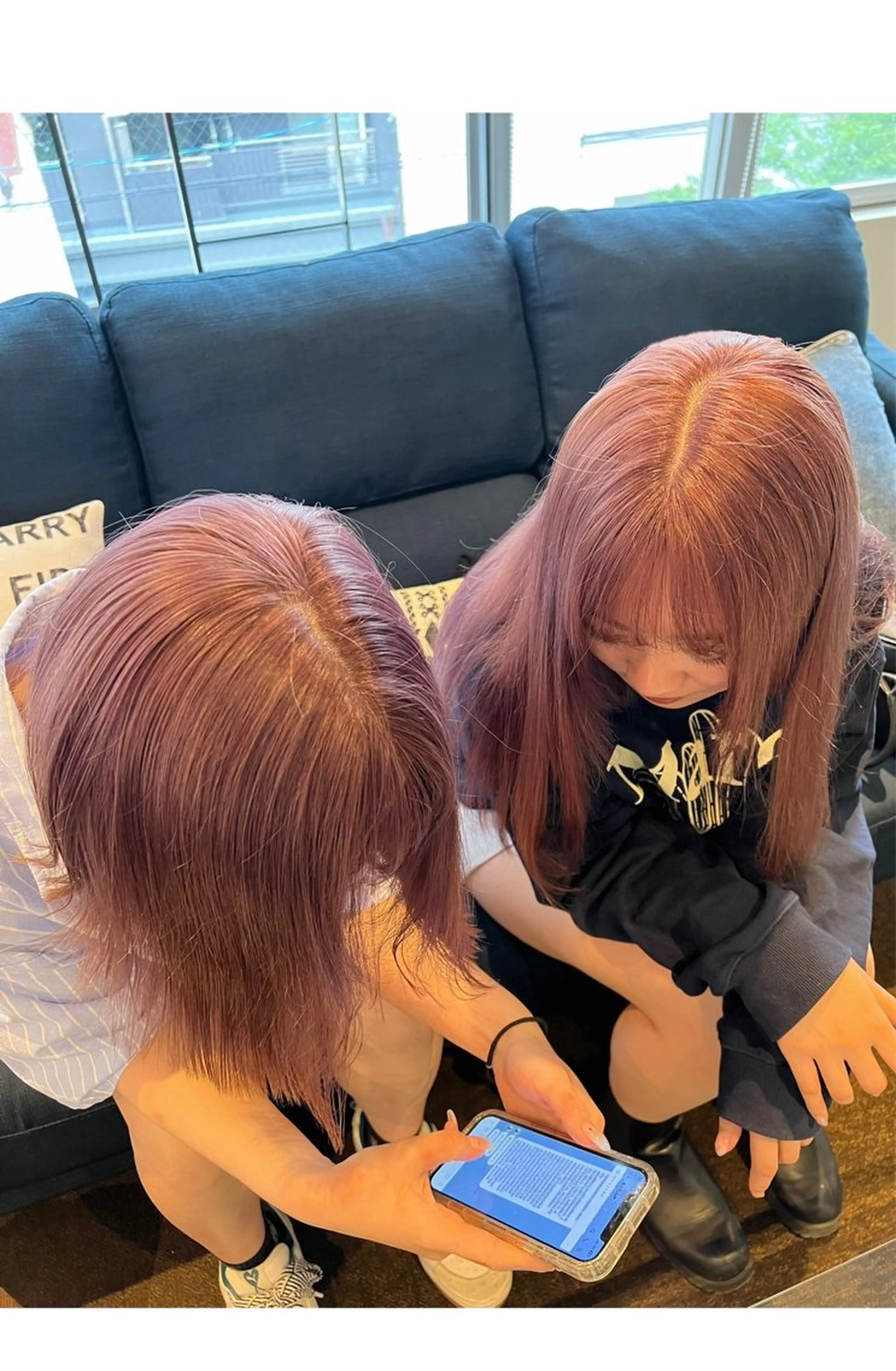 ミディアム カラー ヘアカラー Hanna by W_SALONのヘアスタイル