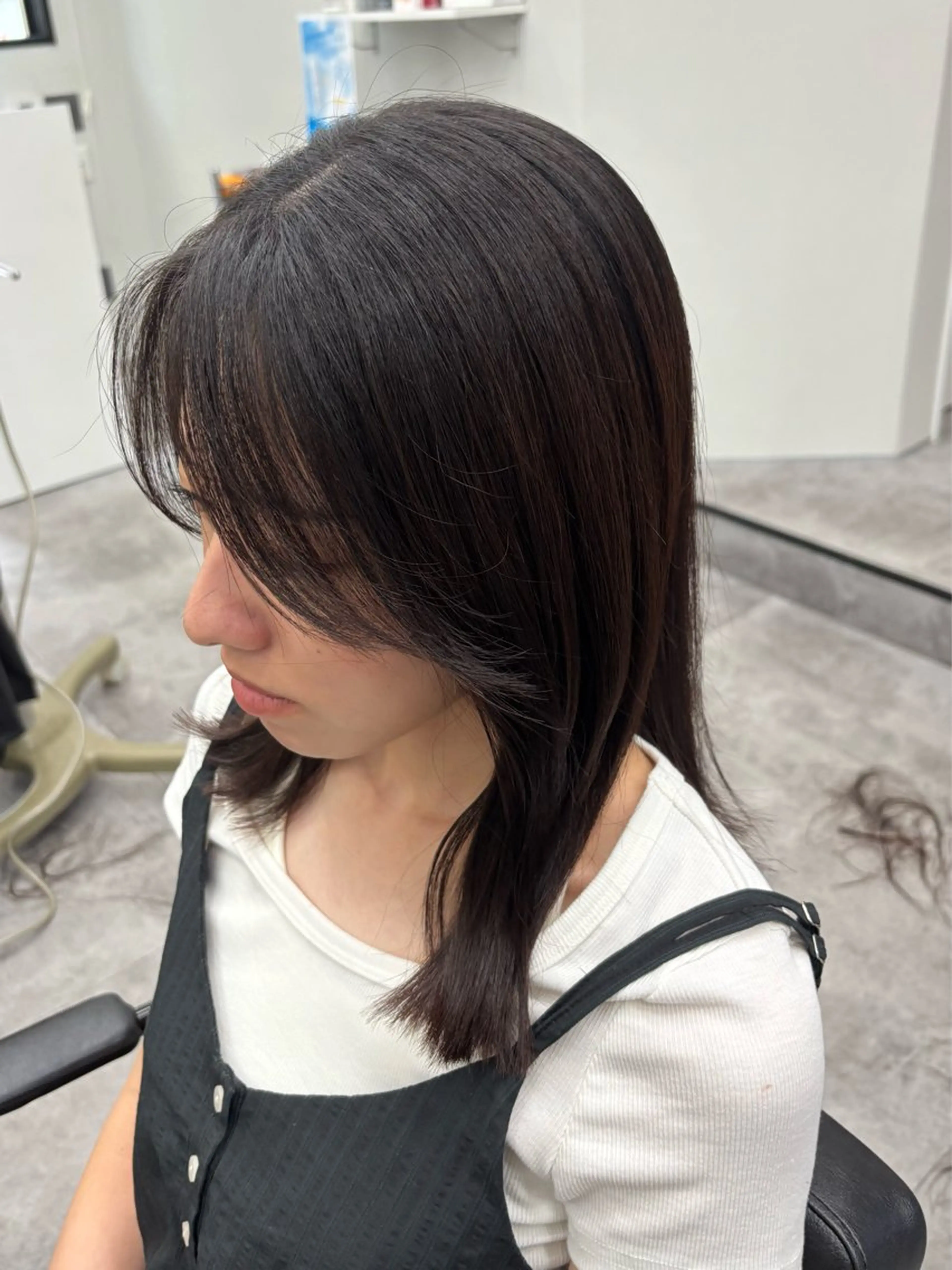 ミディアム 似合わせカット 鎌取/透明感カラー /ボブ/顔まわりのヘアスタイル