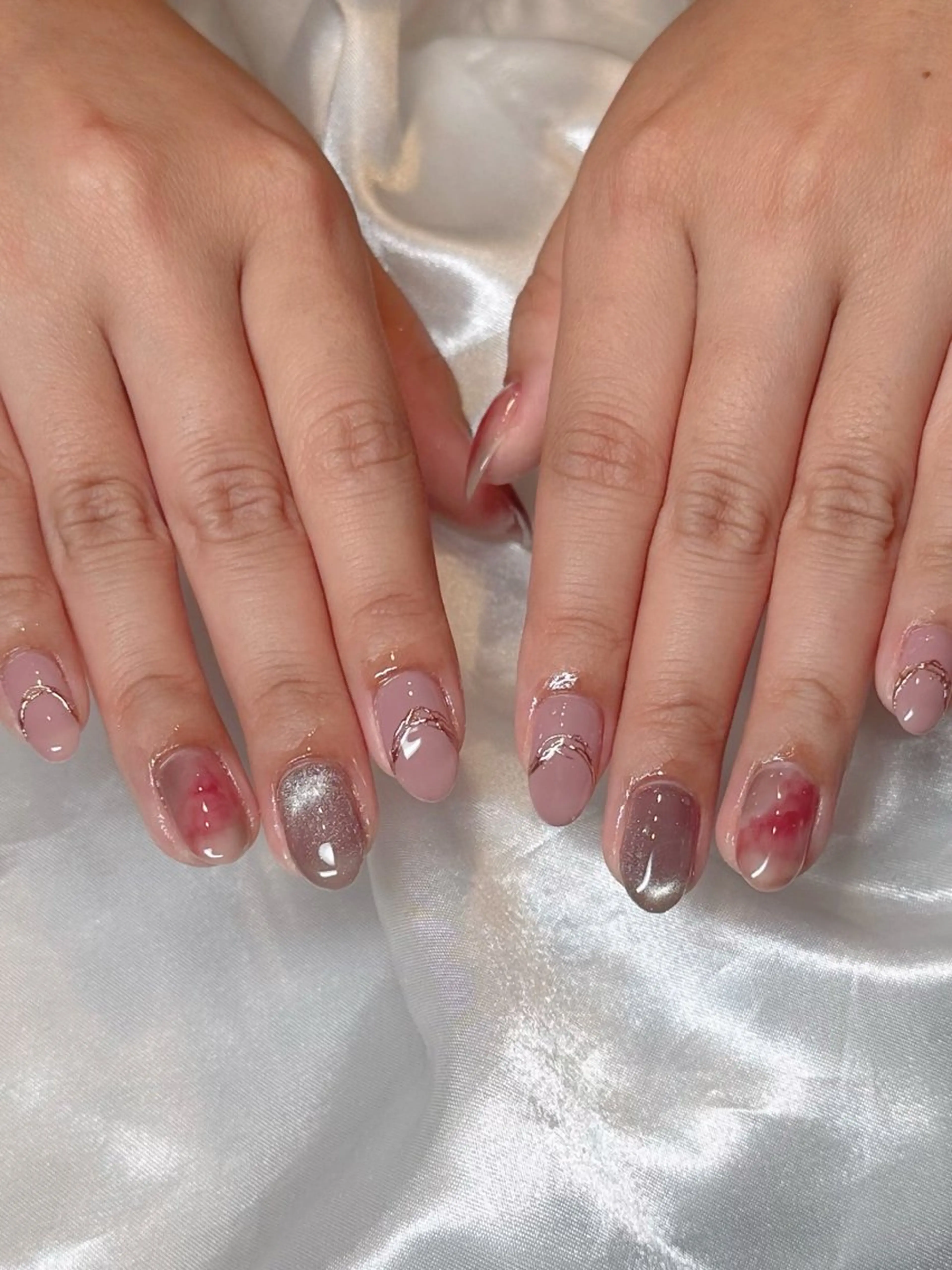 ネイル フラッシュネイル マグネットネイル ニュアンスネイル スカルプネイル シンプルネイル ハンドネイル at Nailのネイルデザイン