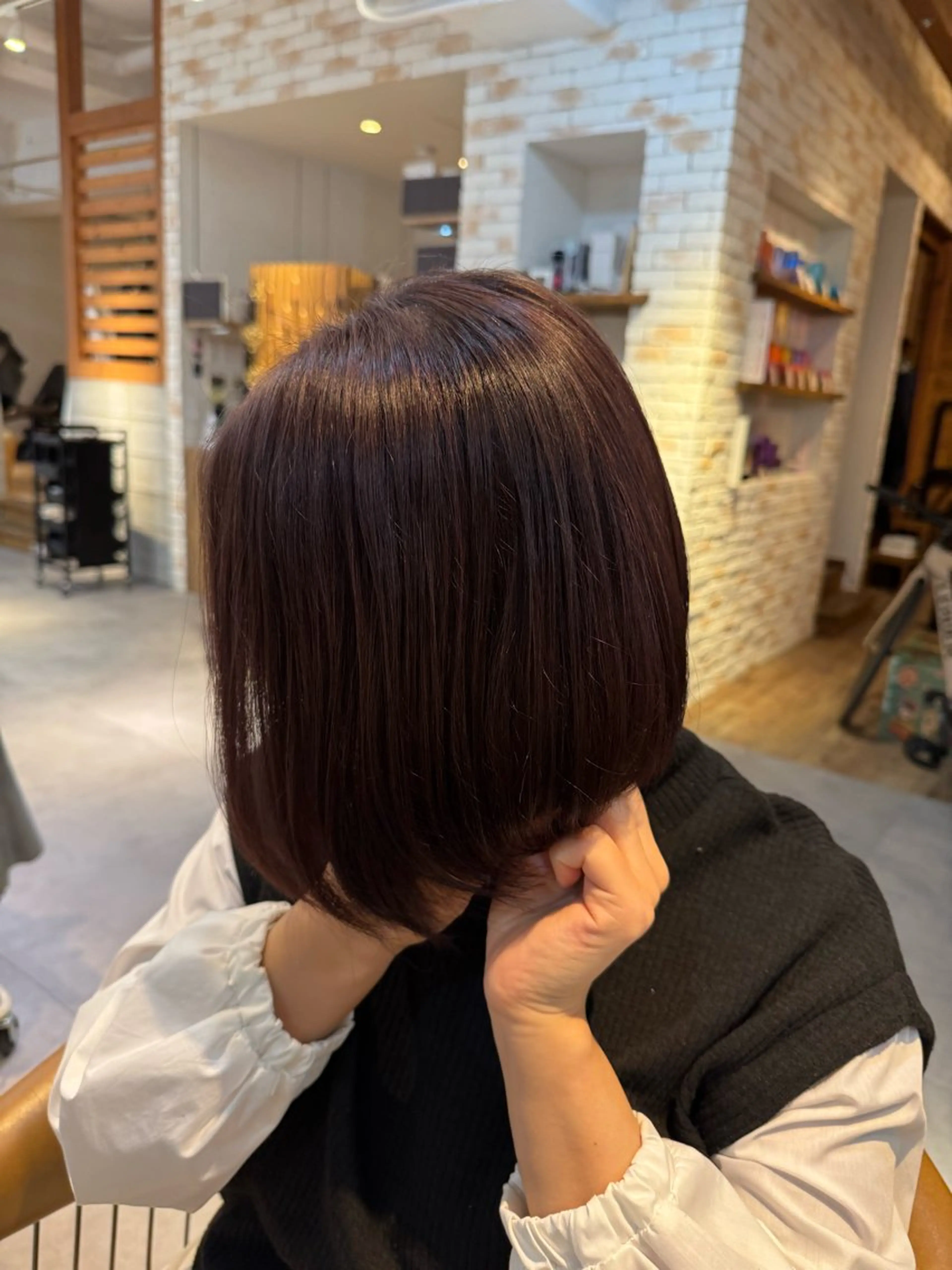 カラー ハイライトカラー ピンクカラー Revie  hair所属・Hiyori/透明感 /ボブ/矢場町のヘアスタイル