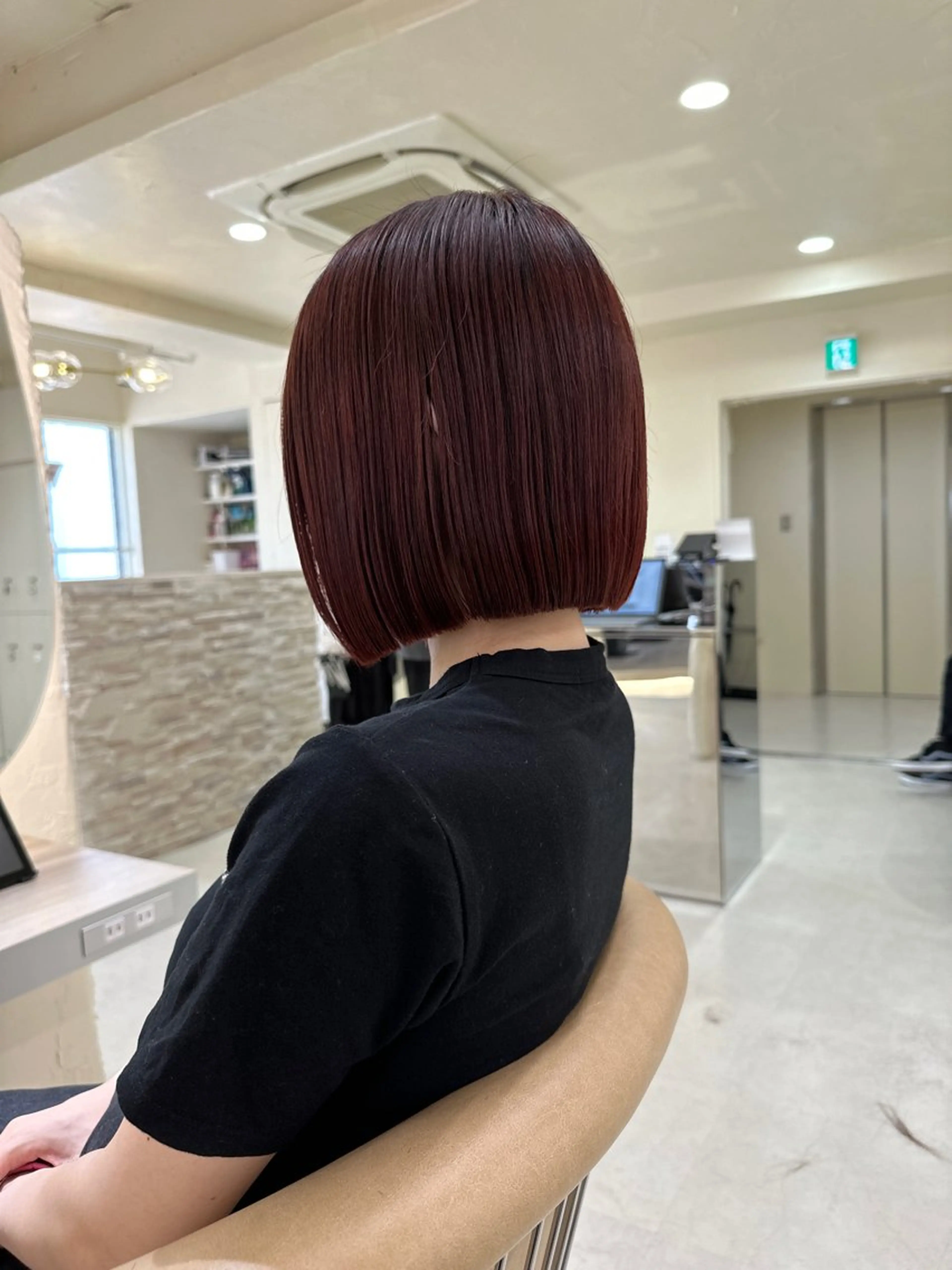 ミディアム カラー カット ヘアカラー トリートメント 韓国ボブ＆顔まわり レイヤー♡TOMOEのヘアスタイル