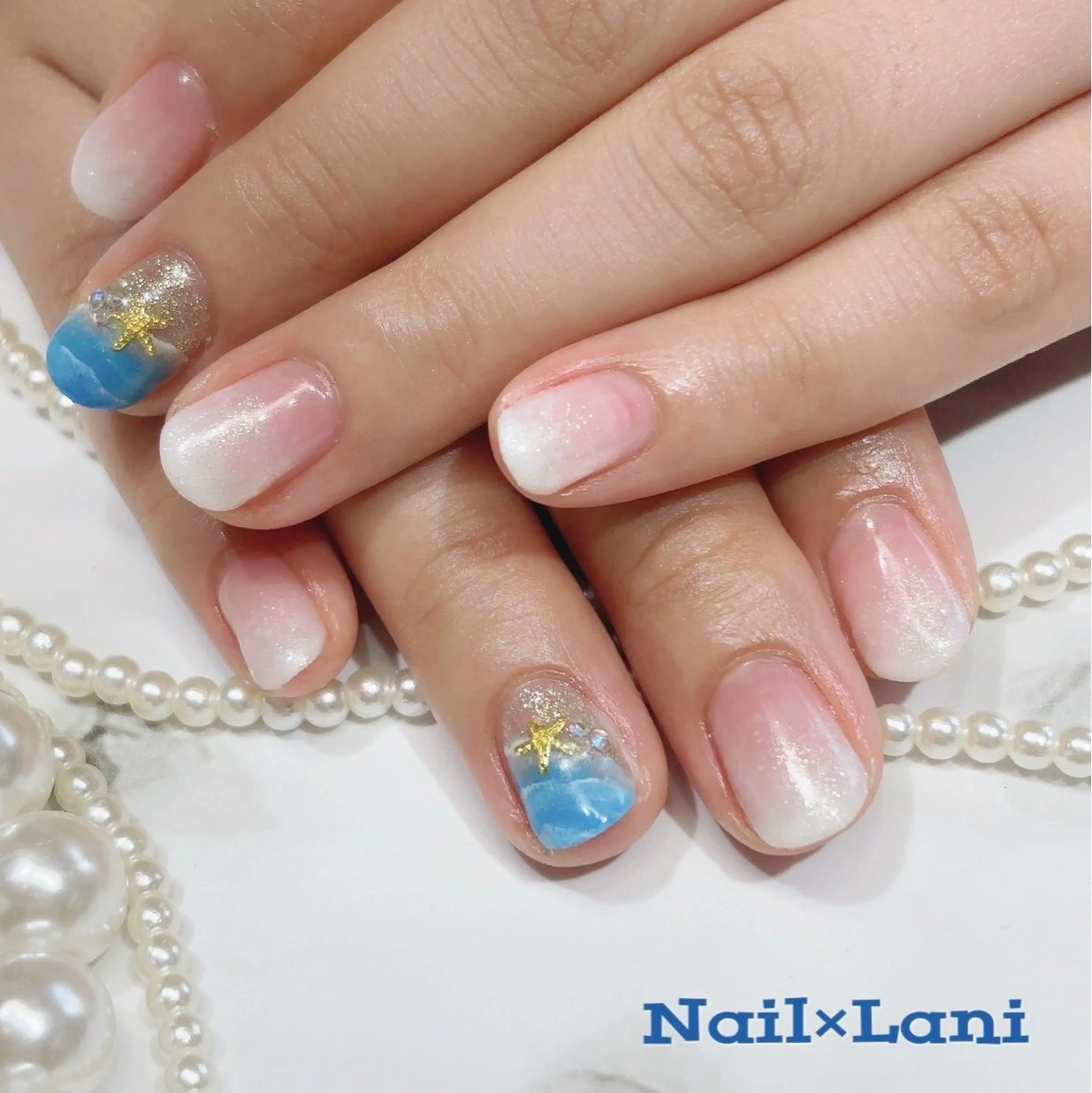 ネイル フットネイル ジェルネイル マグネットネイル パラジェル 松宮 理歩のネイルデザイン