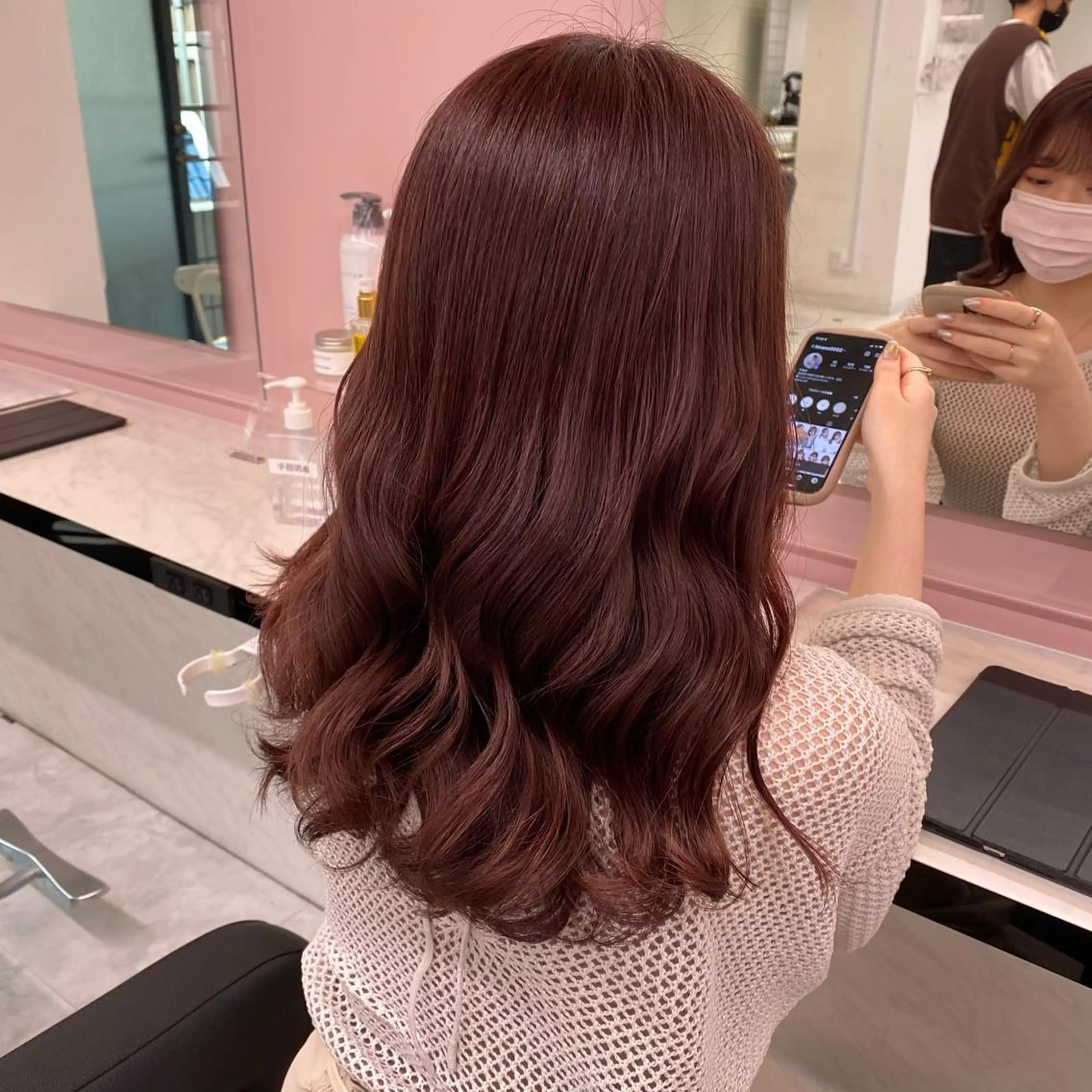 ロング カラー ダブルカラー 韓国ヘアKYONのヘアスタイル