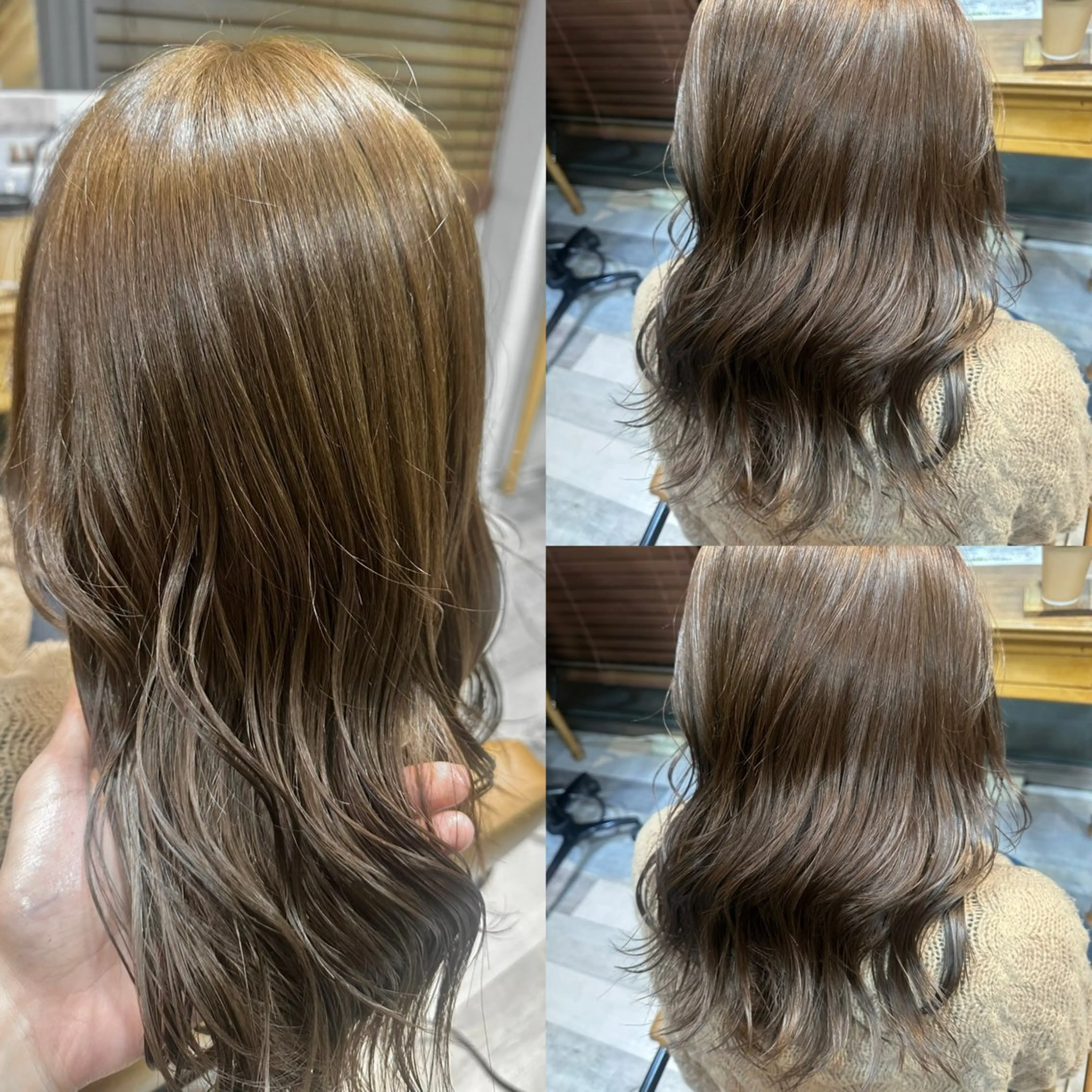 ミディアム カラー ベージュカラー 黒髪 ブリーチ ダブルカラー ヘーゼル col asahikawa所属・和田 直也のヘアスタイル