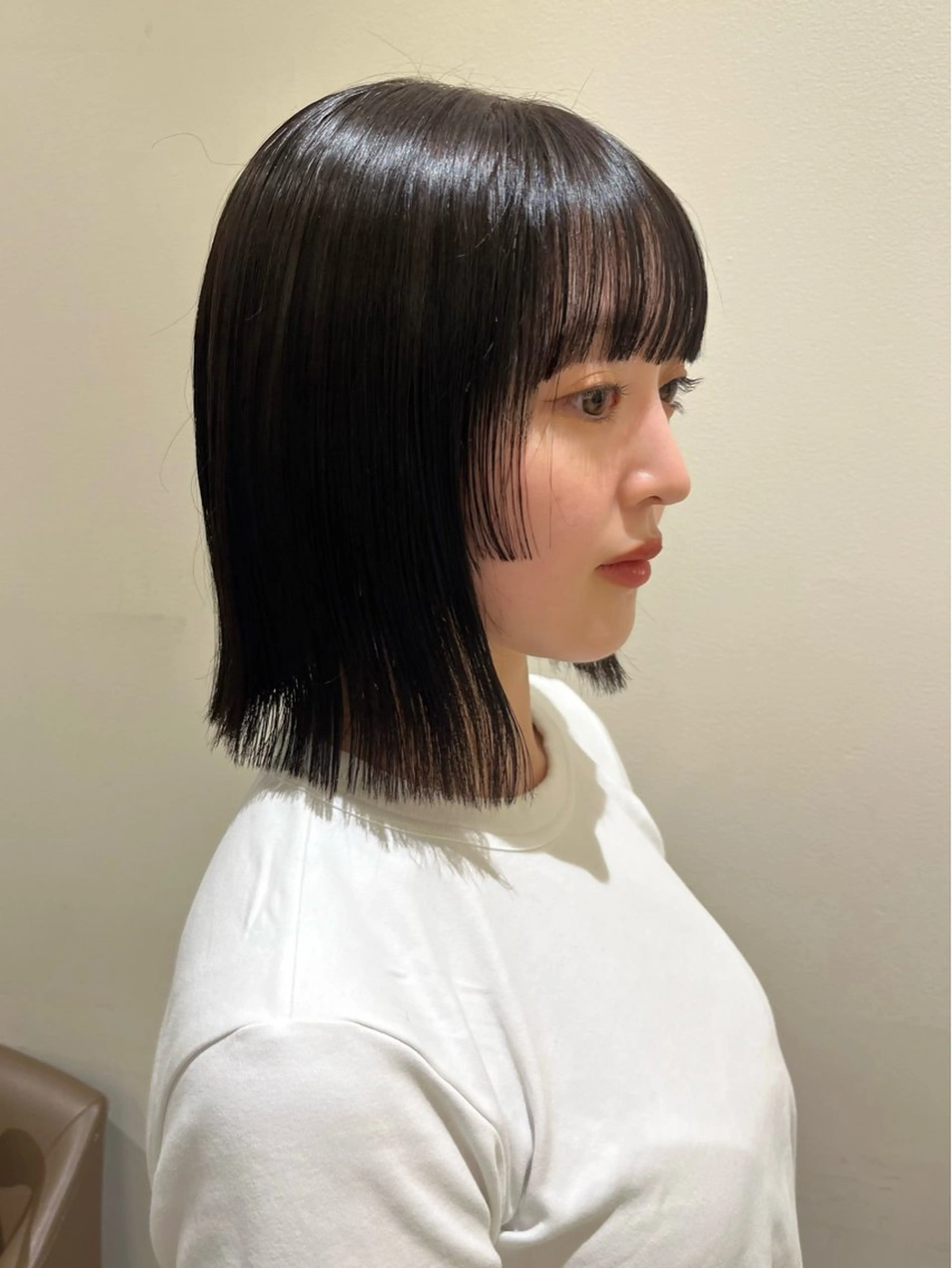 ミディアム 🫧オリーブカラー/ 酸性縮毛矯正銀座🫧のヘアスタイル