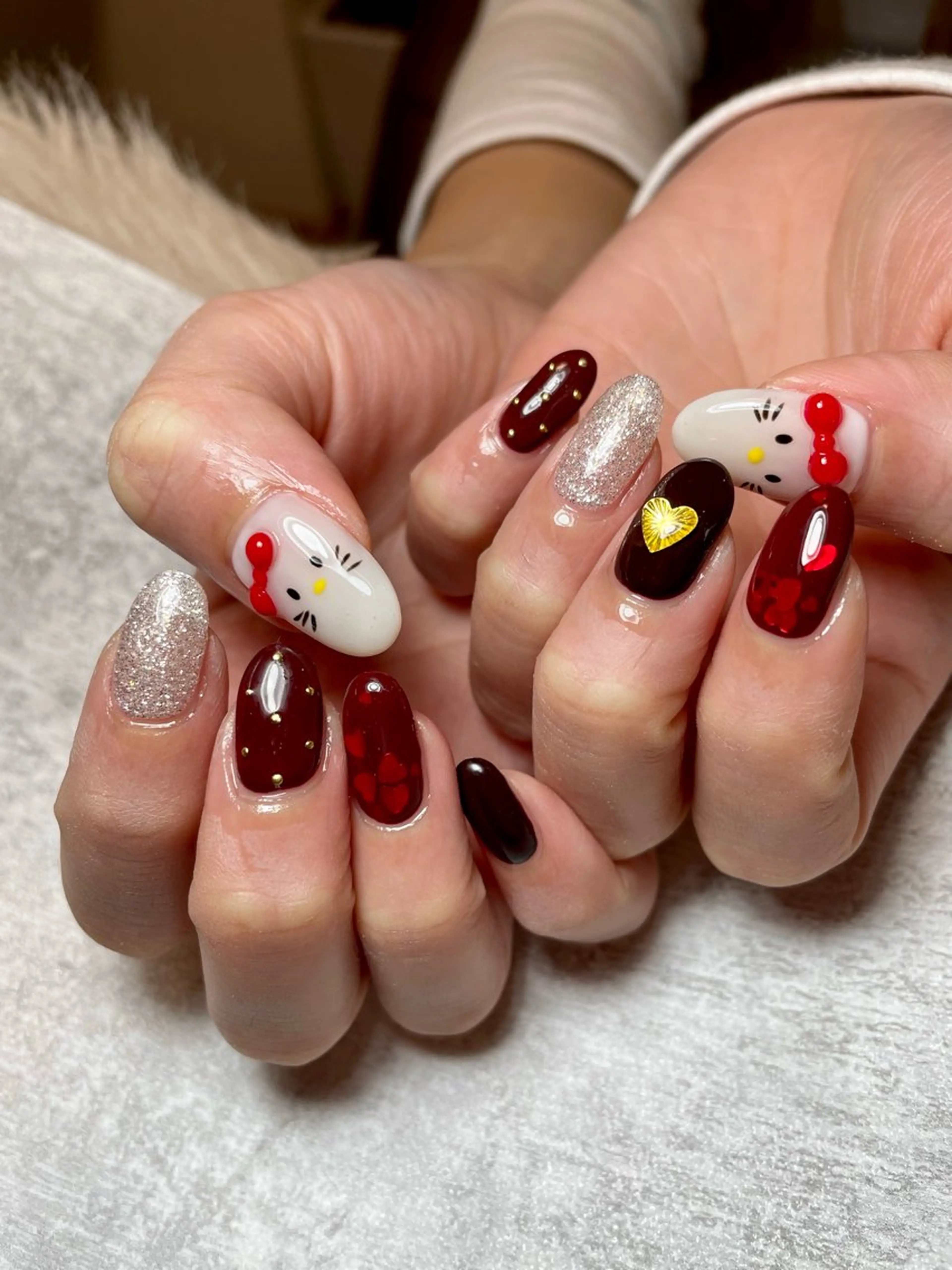 ネイル ハート 持ち込み BEAUTY GARDEN 【nail salon unseul】所属・nana .のネイルデザイン