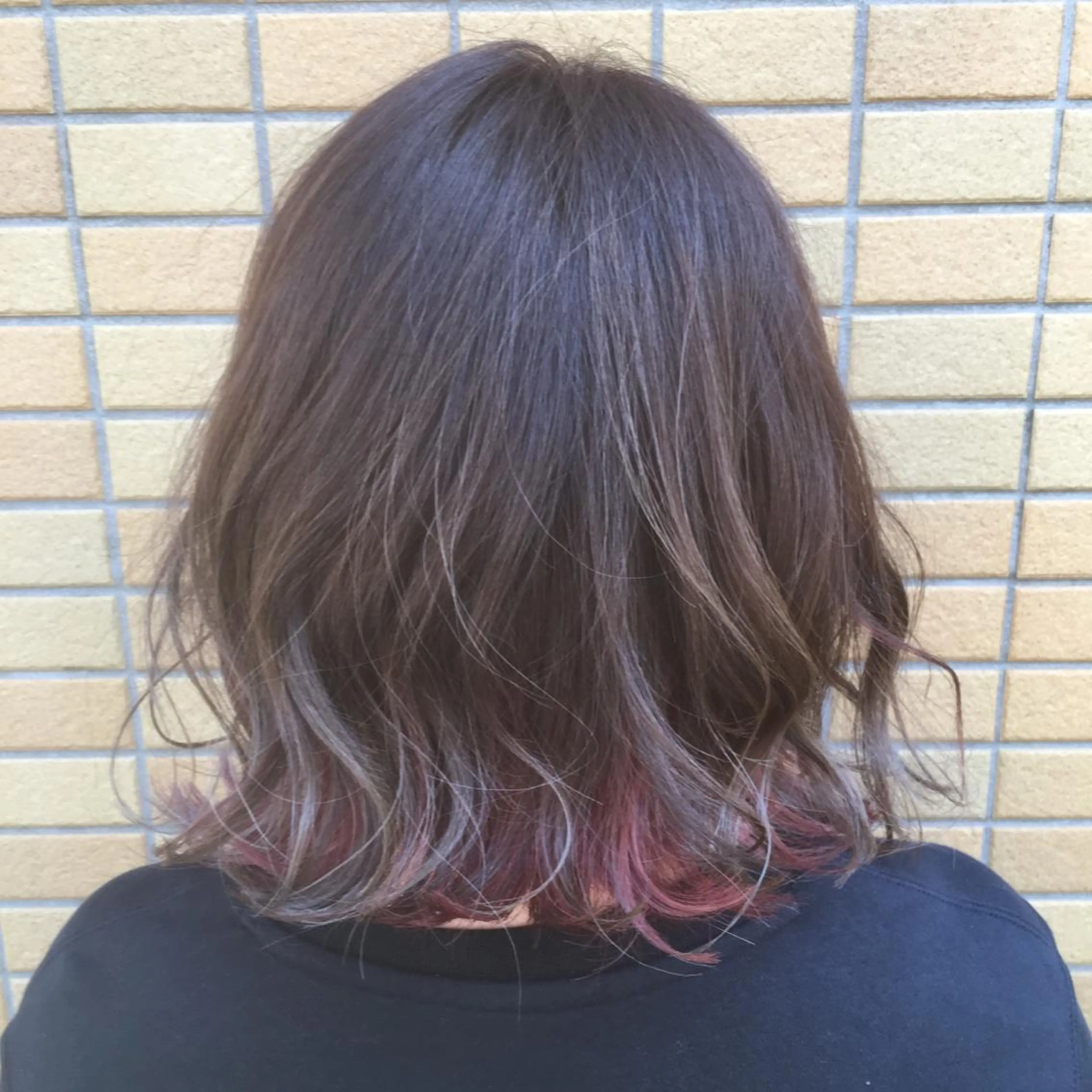 ミディアム カラー ピンクカラー カット ヘアカラー トリートメント しのはら まどかのヘアスタイル