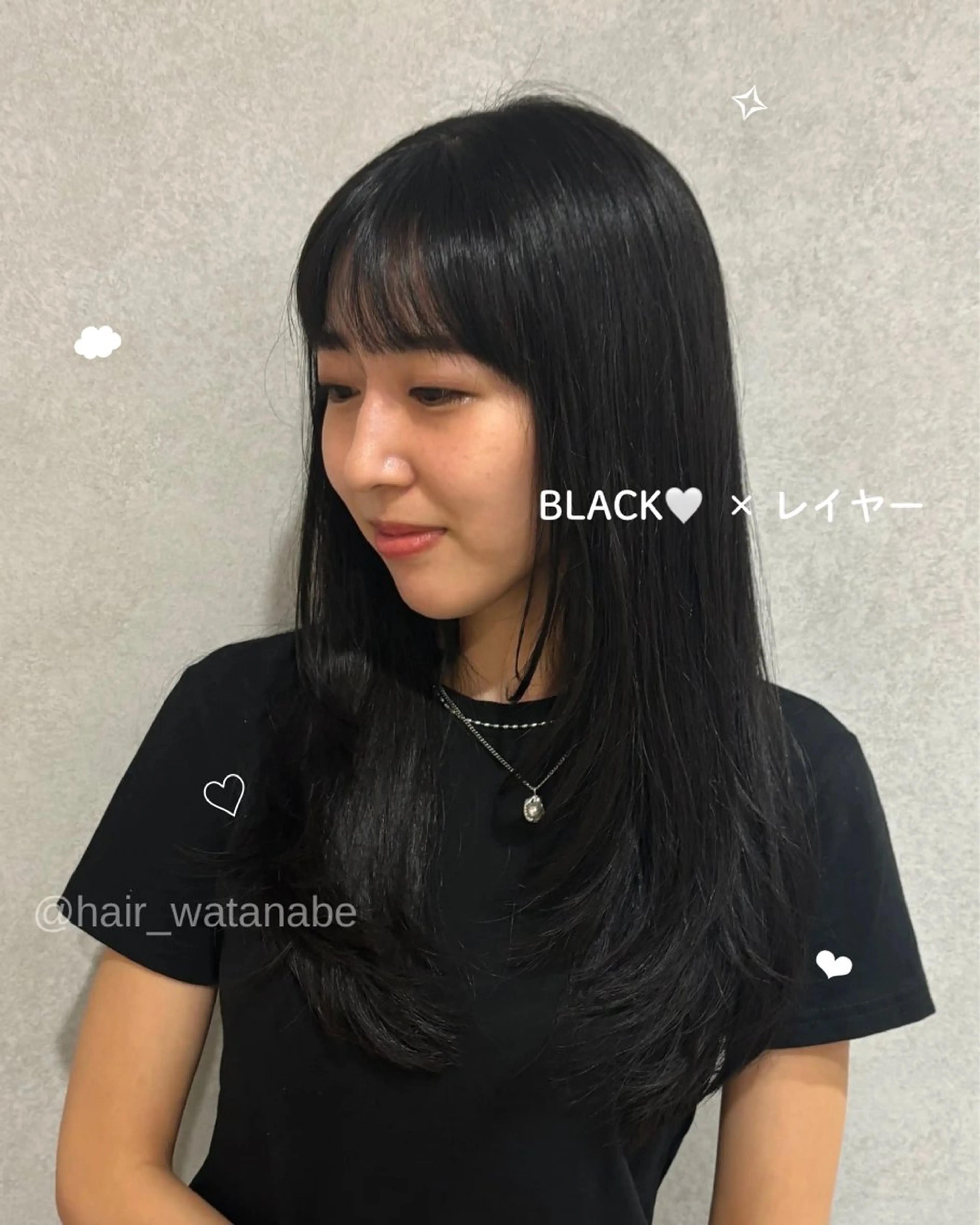 ロング カラー ブリーチ グレージュ ブリーチなしカラー 韓国風ヘア レイヤーカット カット ヘアカラー トリートメント 韓国hair ·͜· watanabeのヘアスタイル