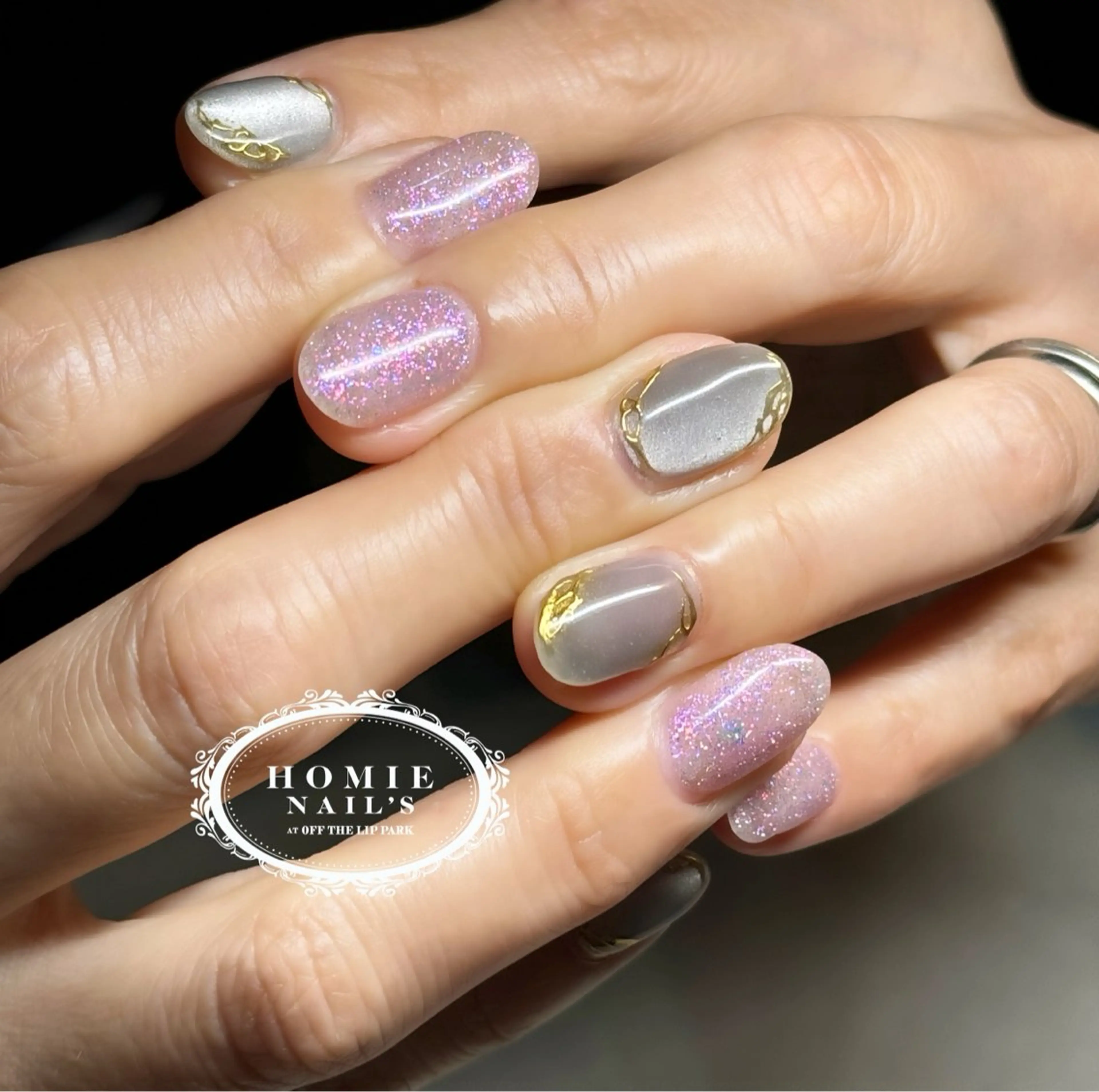 ネイル フラッシュネイル マグネットネイル オフザリップパーク Asamiのネイルデザイン