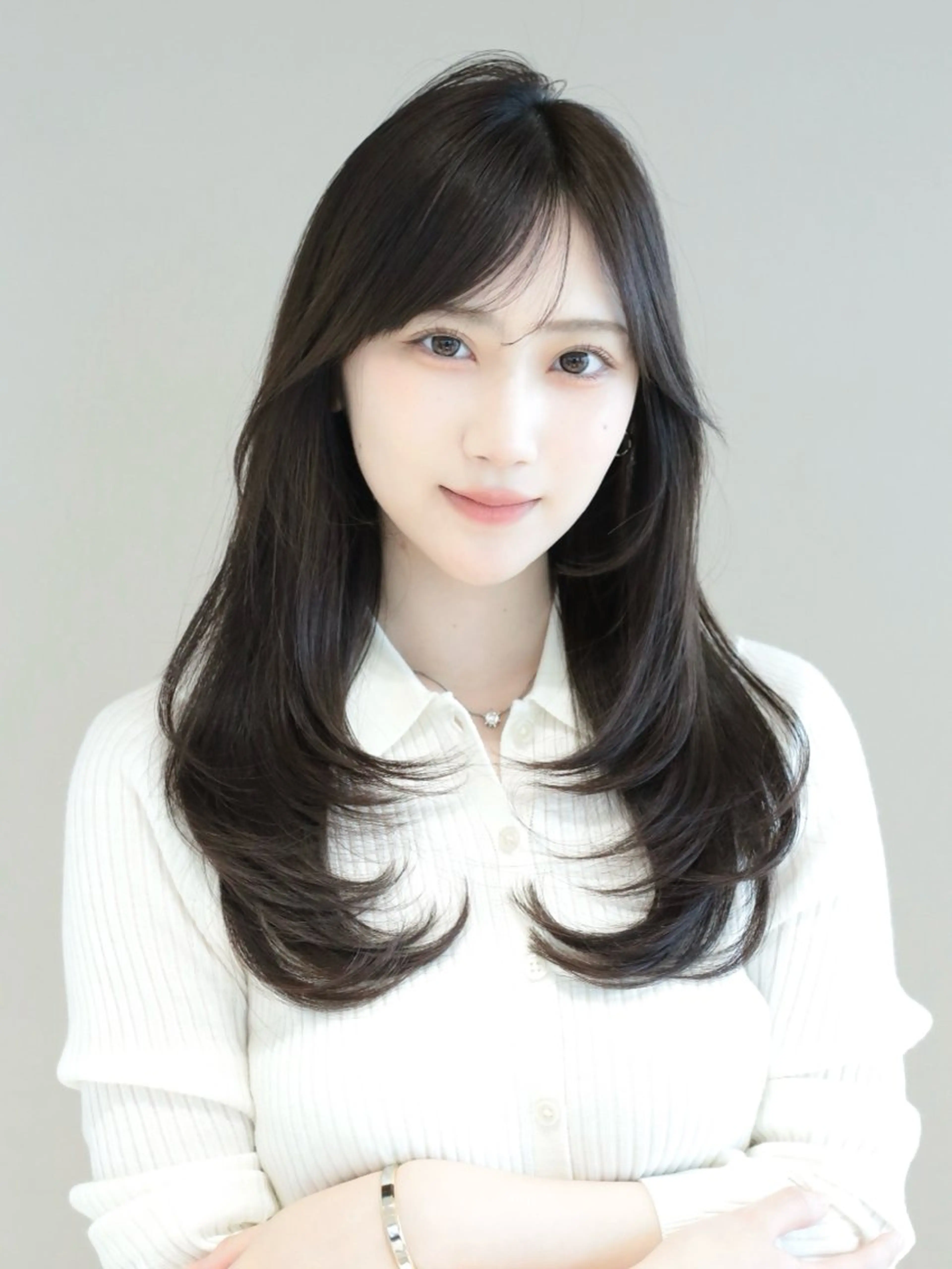 ロング カラー レイヤーカット カット ヘアカラー トリートメント レイヤー/顔周り /透明感🩶高橋大のヘアスタイル