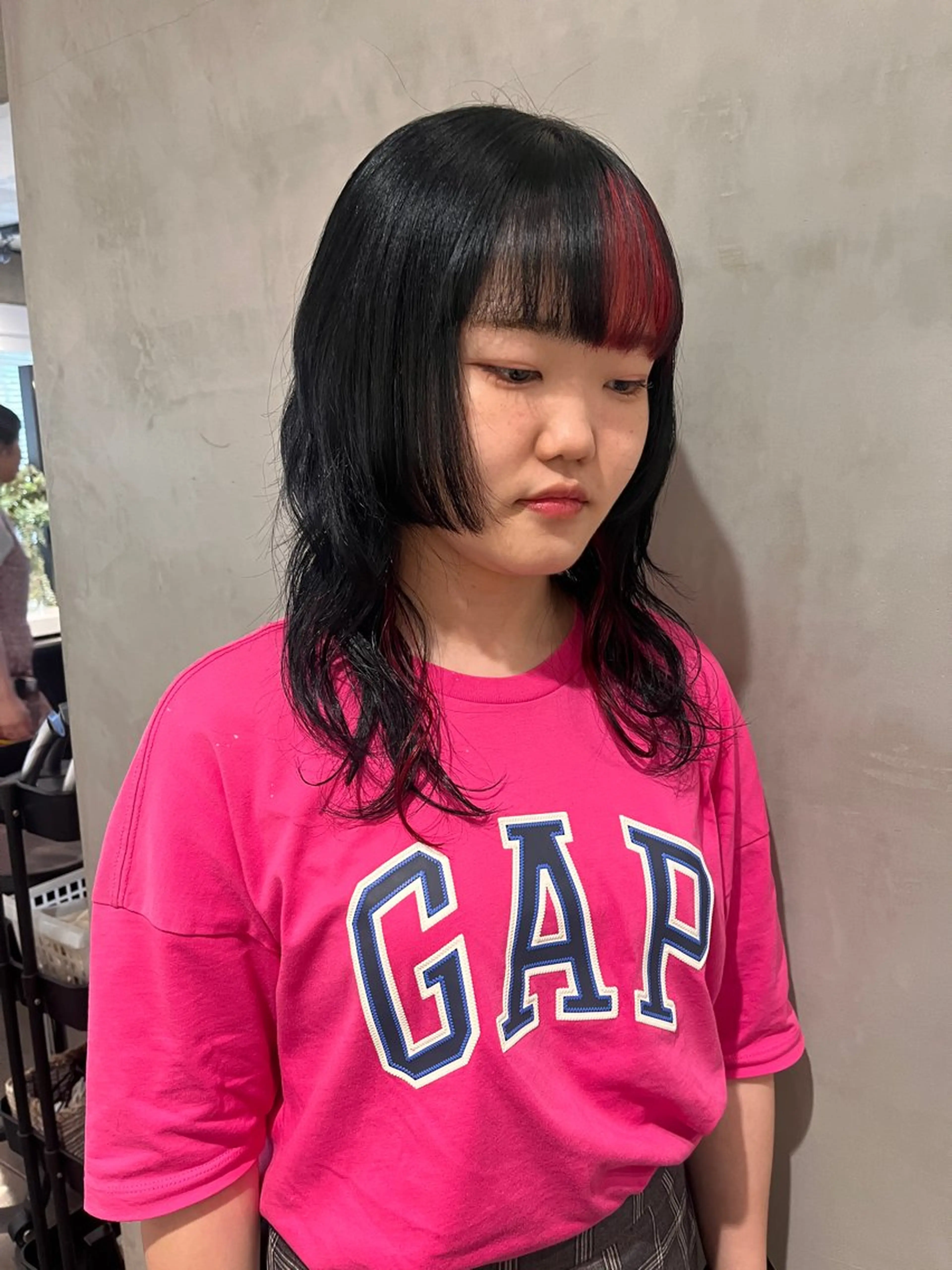 セミロング カラー ヘアカラー トリートメント 顔まわり/暖色 可愛い特化🎀ゆうなのヘアスタイル