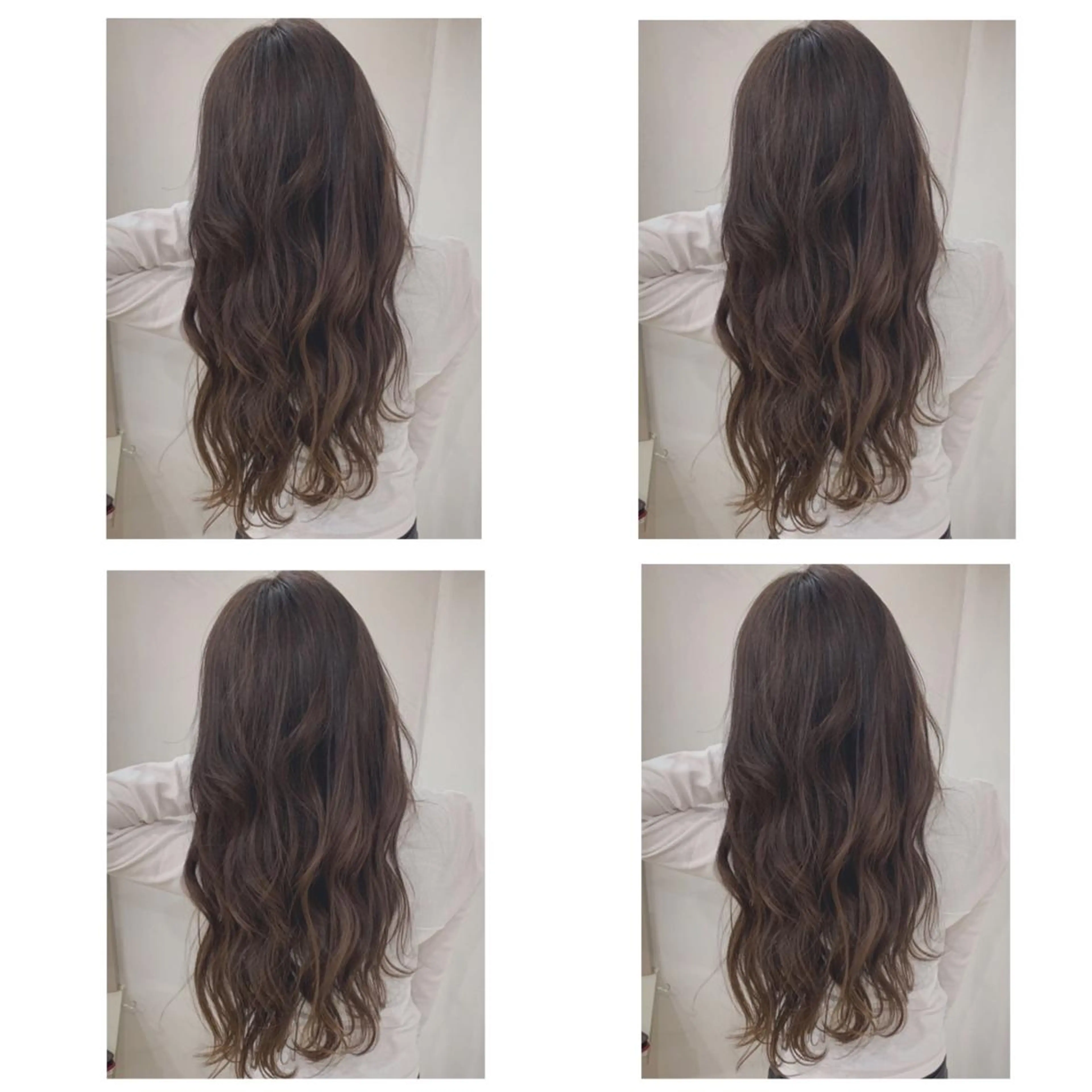 ロング カラー アッシュ バレイヤージュ ブリーチ デザインカラー グレージュ カット ヘアカラー 京都大人女性ショート 徒歩1分/秋山のヘアスタイル