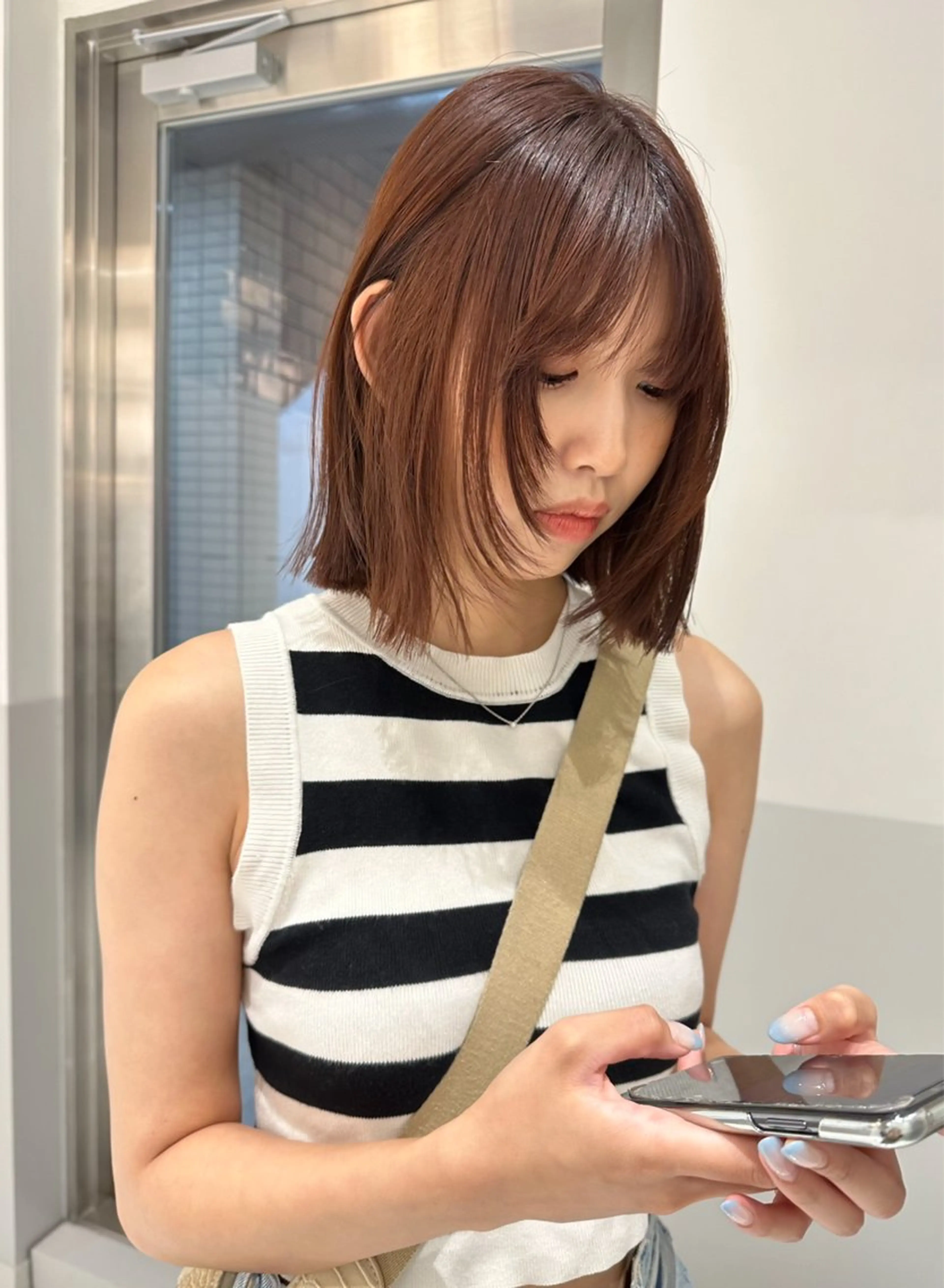 ミディアム ヘアカラー トリートメント ୨୧柔らかいカラー nozomi ୨୧のヘアスタイル