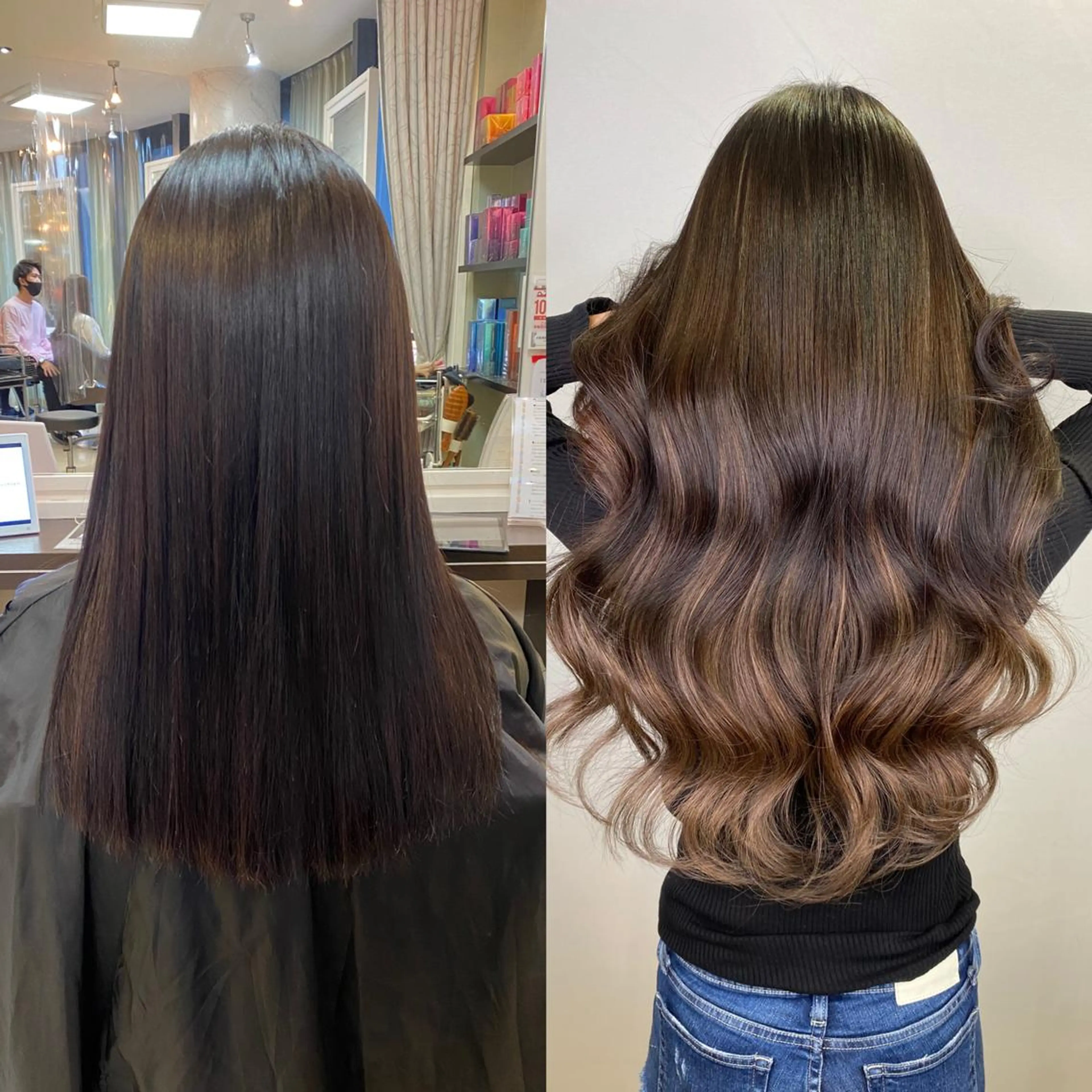 ミディアム シールエクステ エクステ 💎馴染むエクステ ×カラーTOMO💎のヘアスタイル