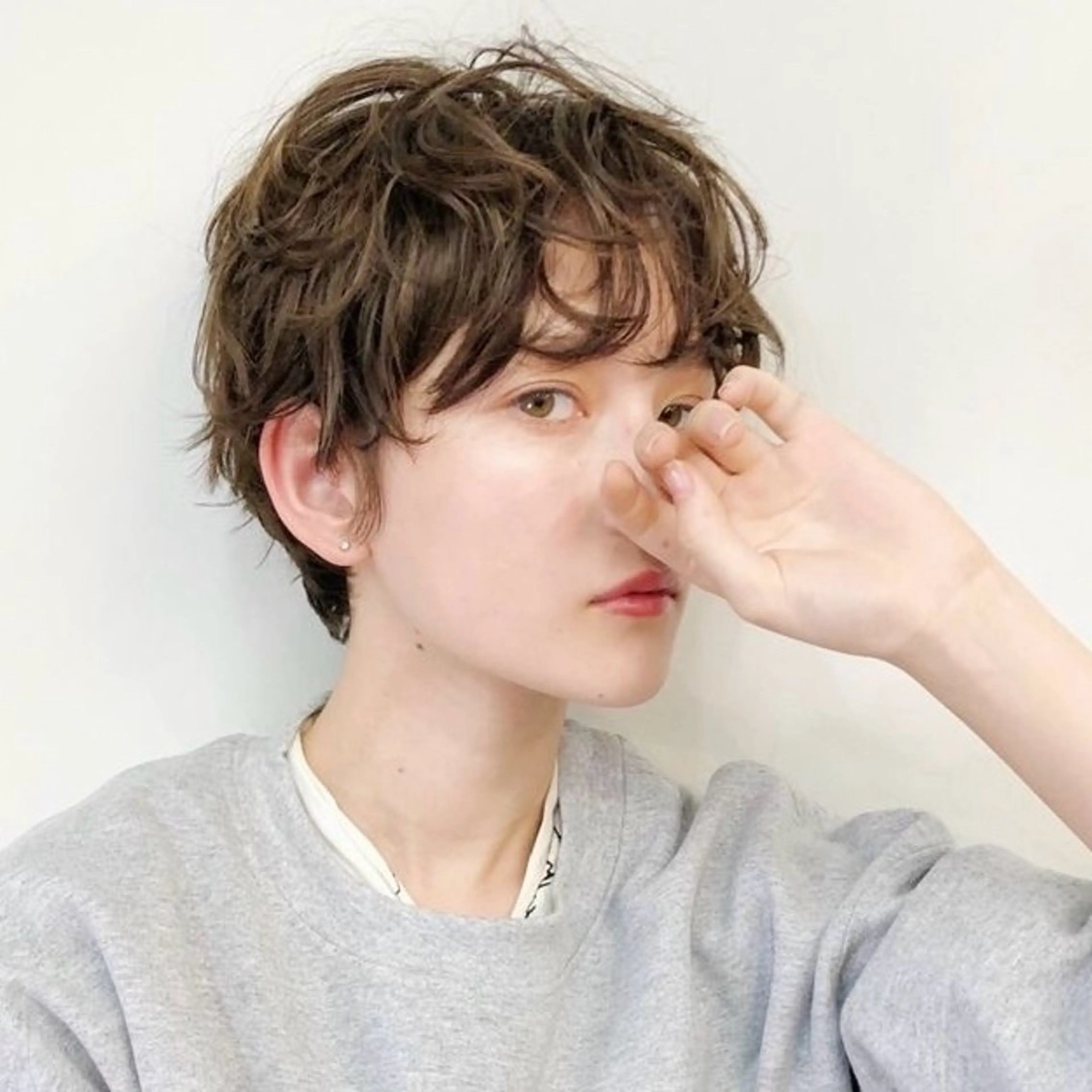 ショート パーマ ショートヘア 🫧もも🫧 ／メンズ〜レディースのヘアスタイル