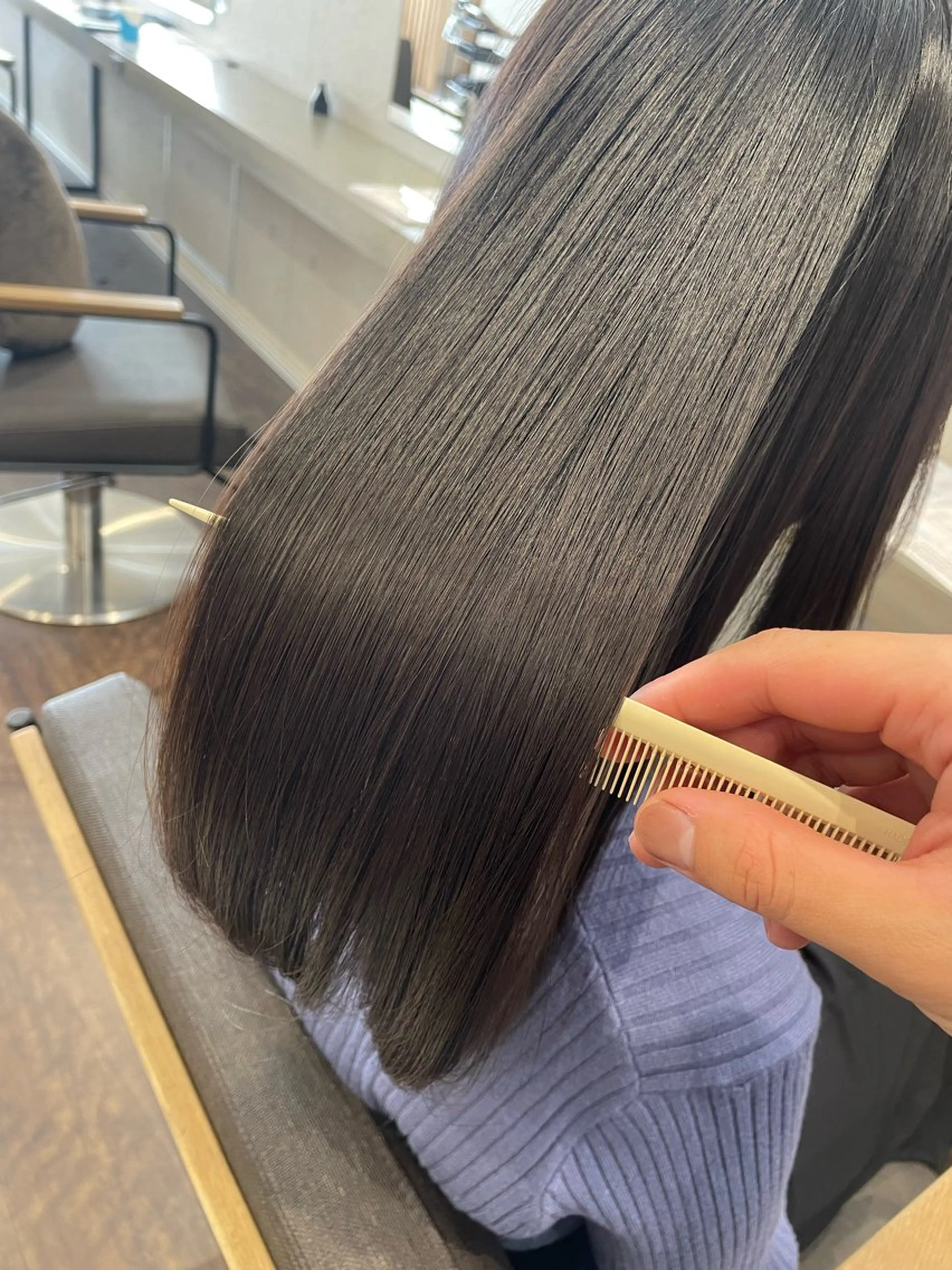 ロング ヘアアレンジ 縮毛矯正 金森 斗夢のヘアスタイル