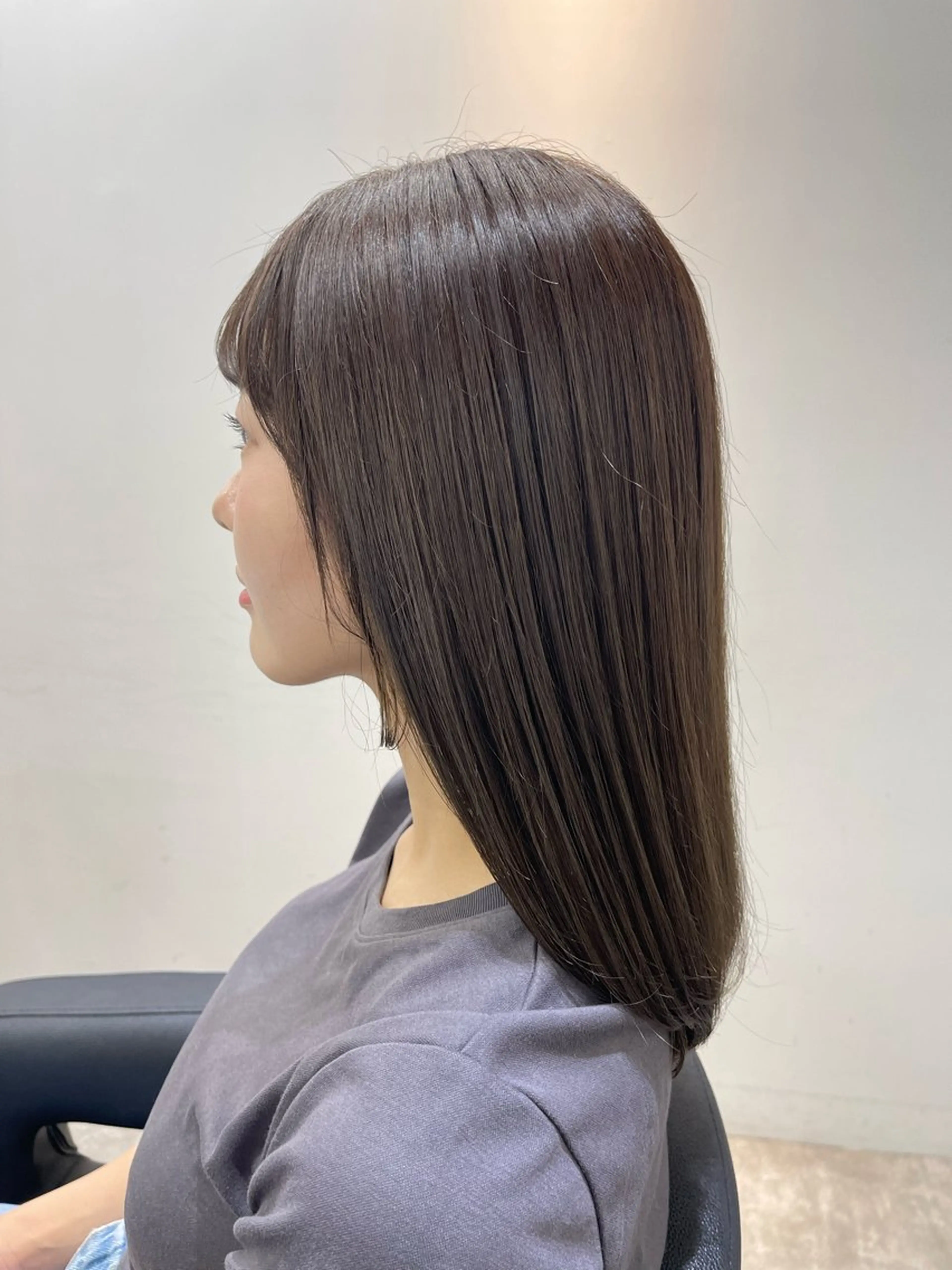 セミロング カラー ブラウンカラー ナチュラルブラウン TENSHO レイヤー／ハイトーンのヘアスタイル