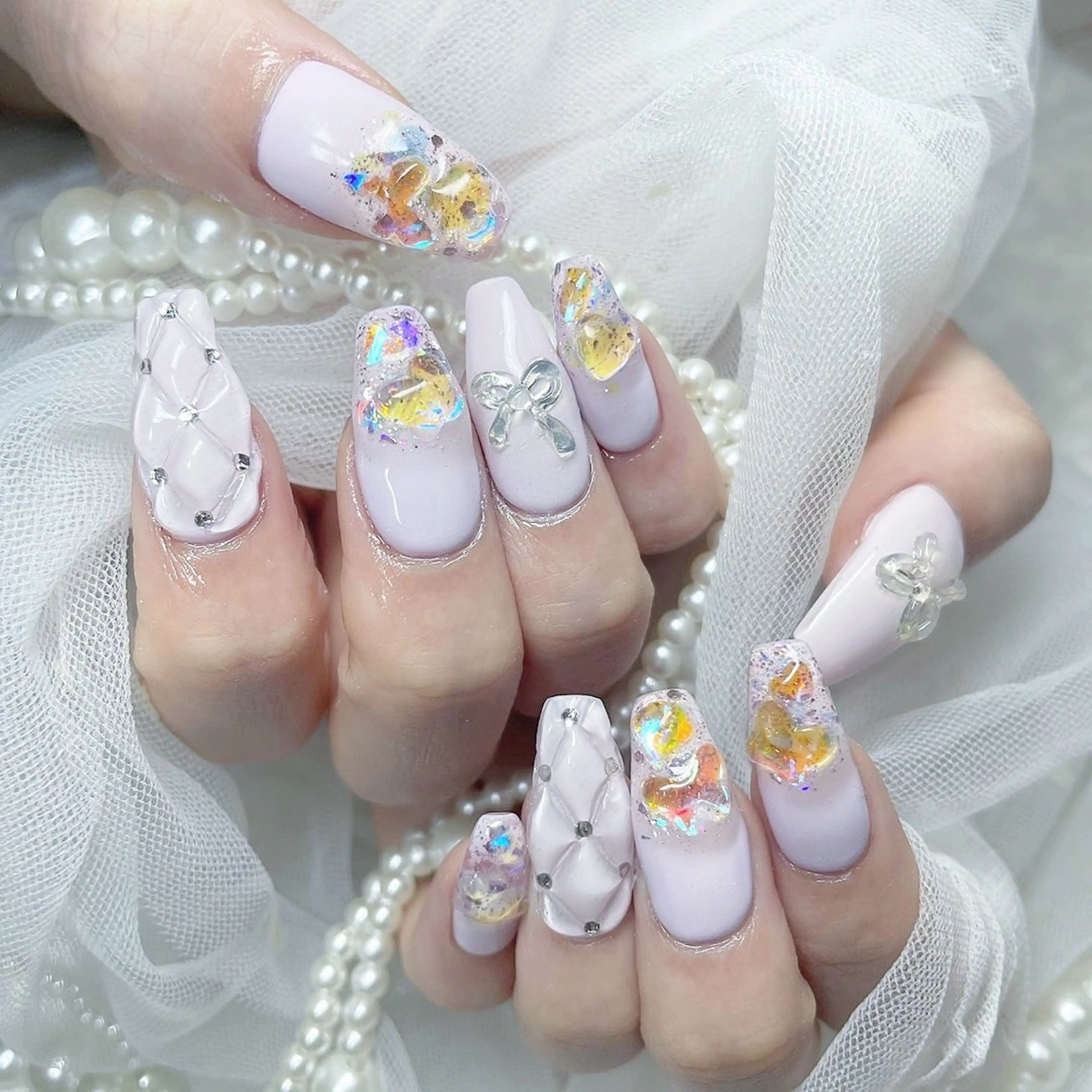 ネイル 長さ出し フットネイル 韓国ネイル マグネットネイル 持ち込み ハンドネイル Minami 🍓のネイルデザイン