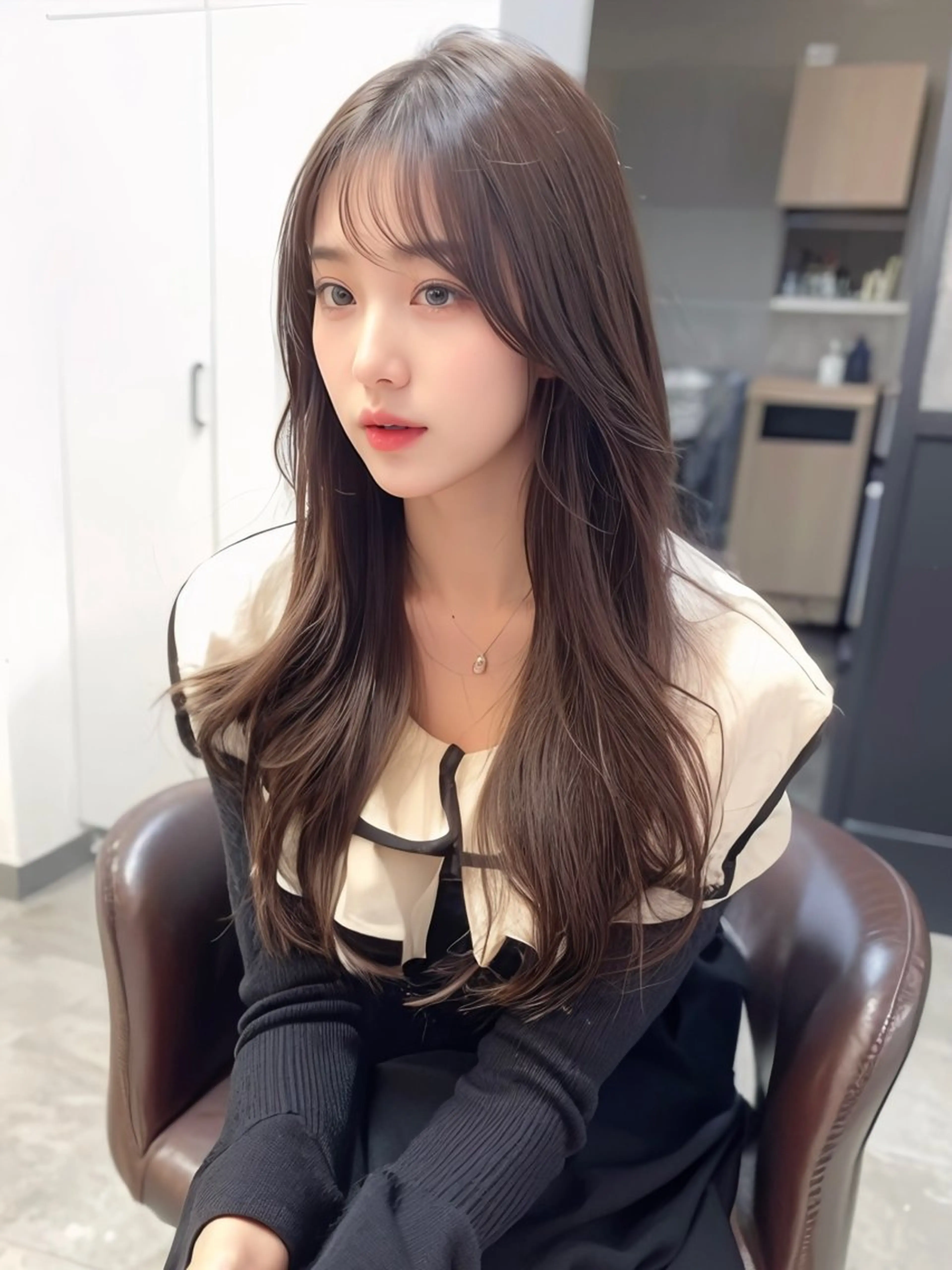 ロング neaf六本木所属・韓国風レイヤー ショート/犬塚 優介のヘアスタイル