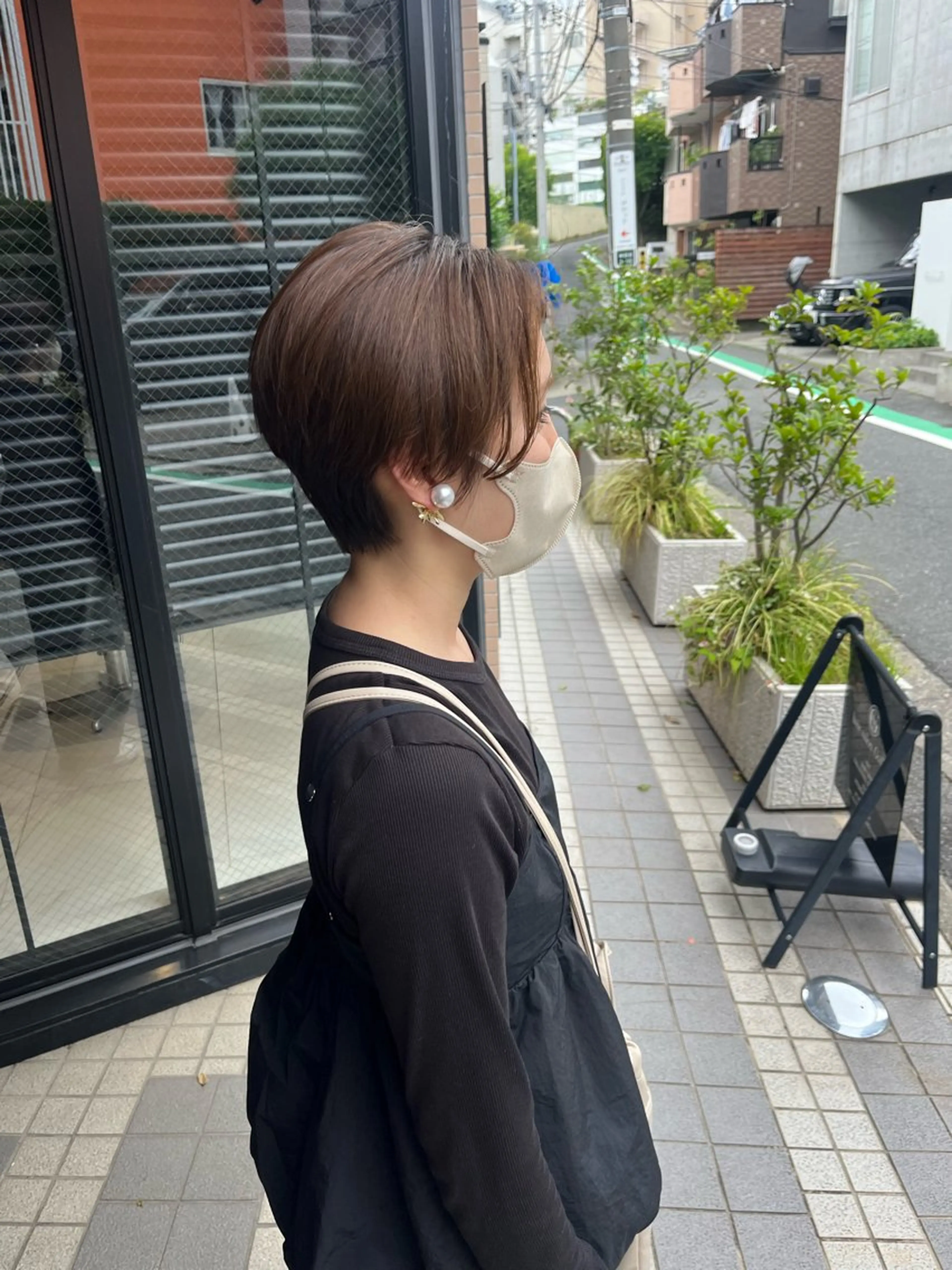 ショート カラー カット ヘアカラー トリートメント ナミ🩶暗髪/暖色 ❤️/透明感/縮毛のヘアスタイル