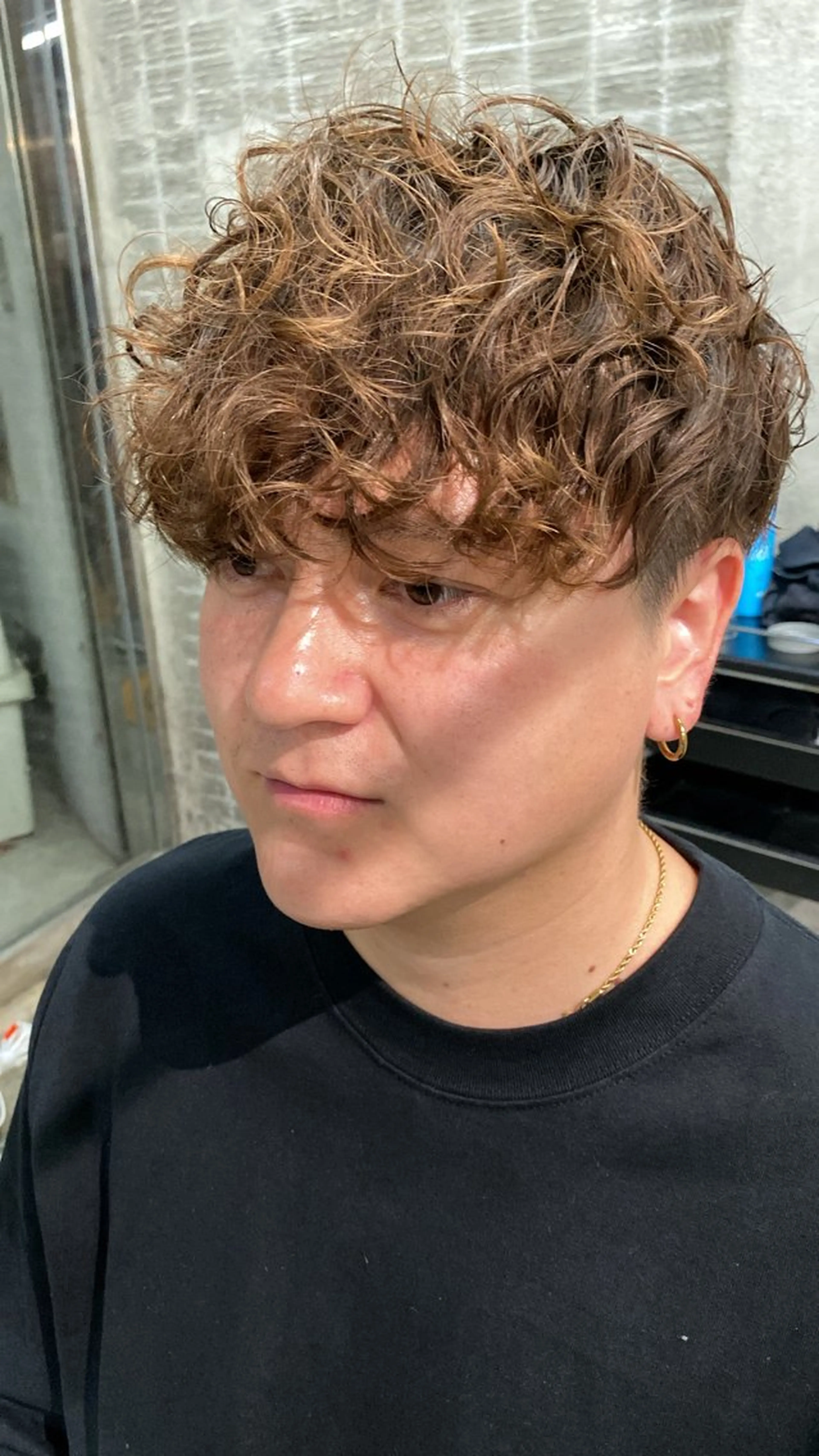 ショート パーマ メンズ 藤野 けいごのヘアスタイル