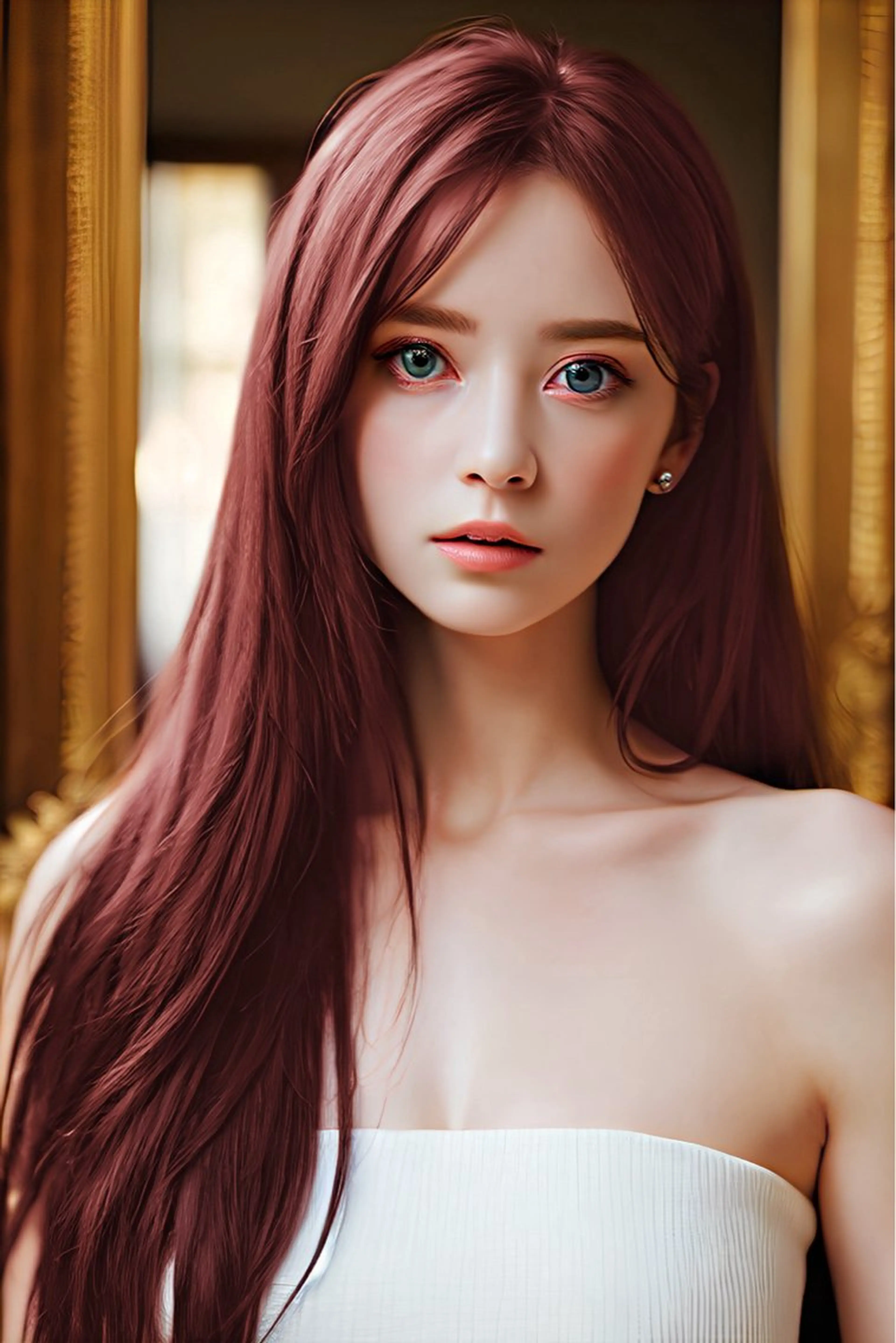 ロング カラー ヘアアレンジ ブリーチ ボルドーカラー ブラウンカラー カシス ダブルカラー ヘアカラー トリートメント 🎈ブリーチなし暖色 カラー/レッド/ゆいのヘアスタイル