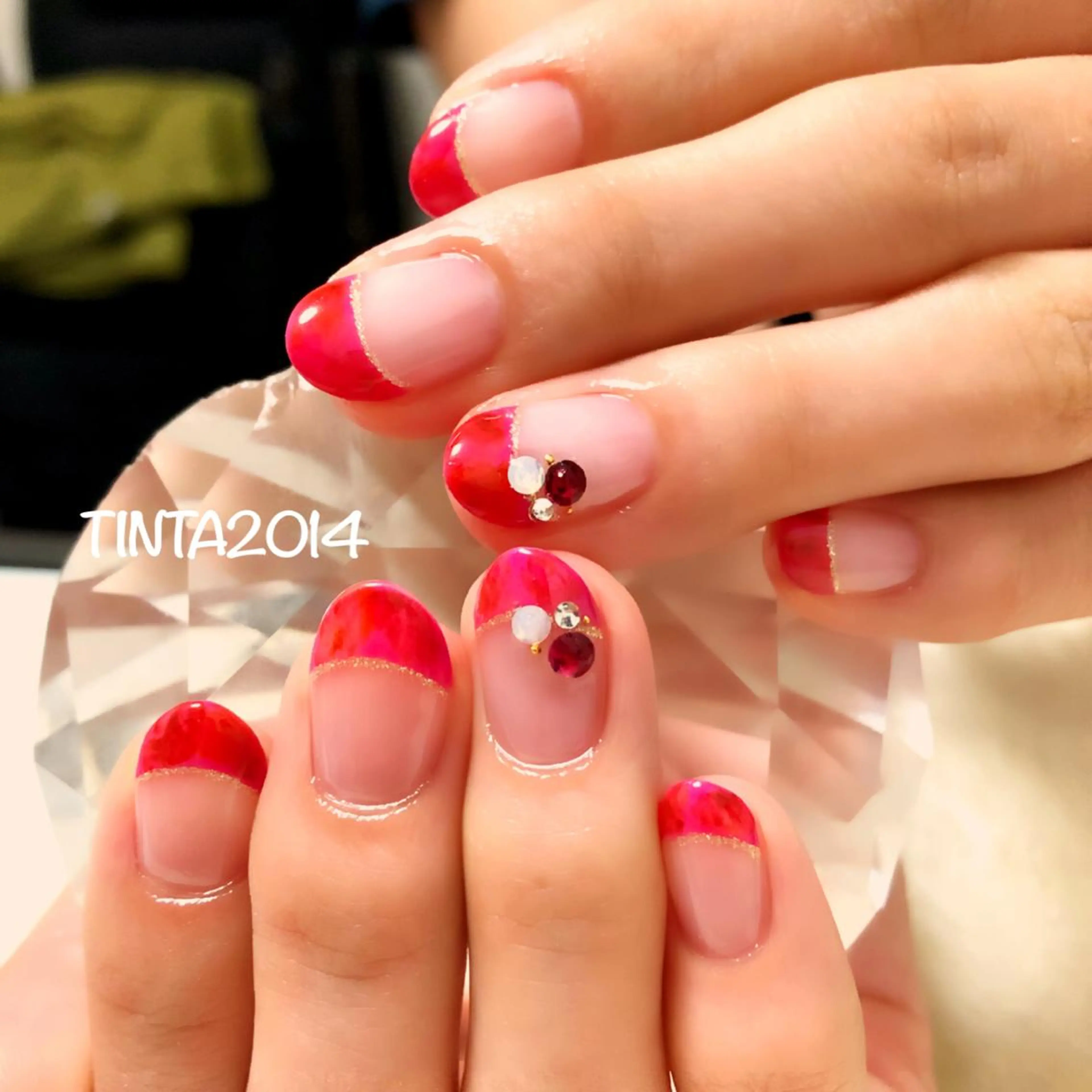 ネイル フレンチネイル ピンク ネイルサロン ティンタ所属・馬場 典子のネイルデザイン