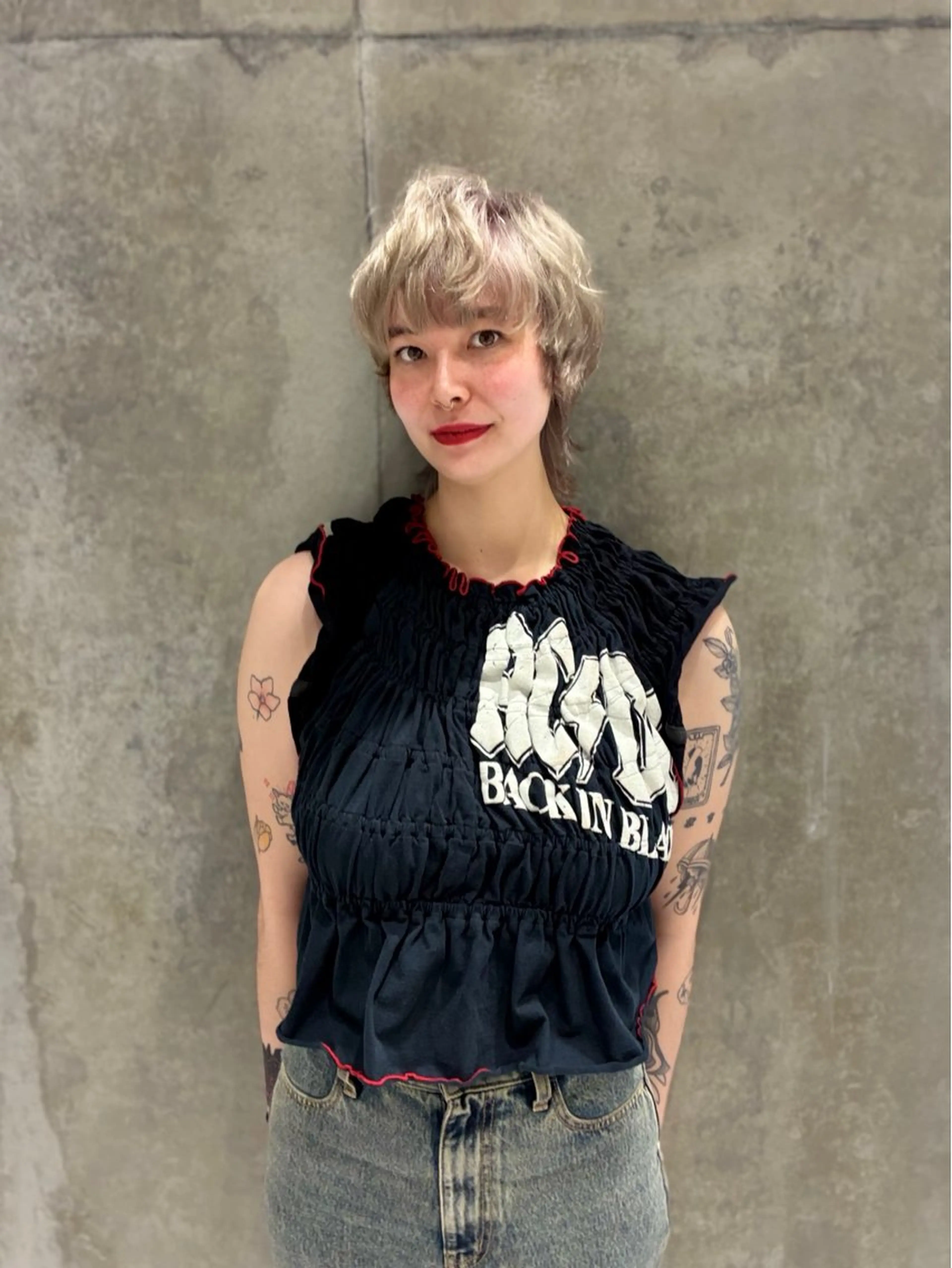 ショート カラー カット ヘアカラー トリートメント 篠江 廉のヘアスタイル