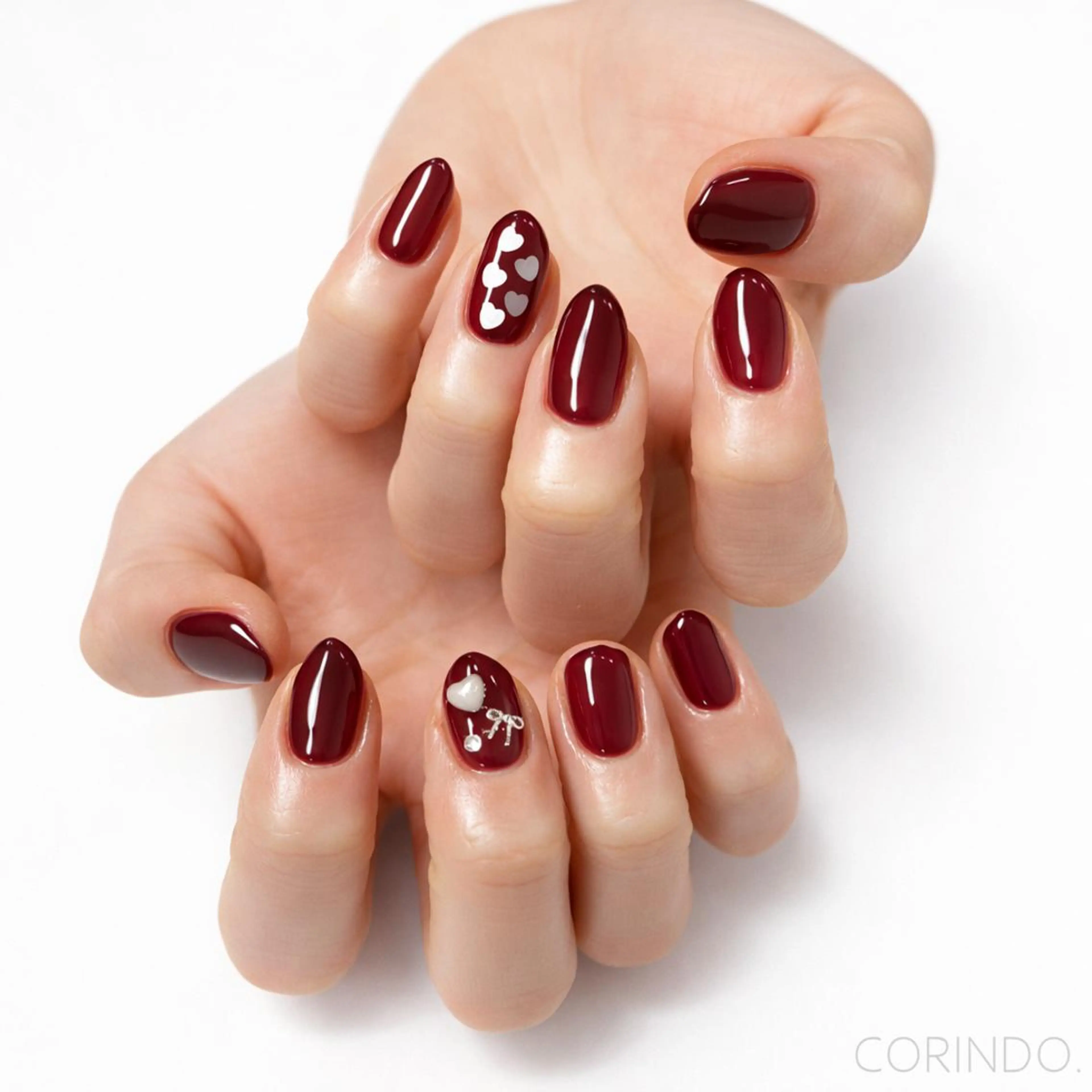 ネイル ボルドー ジェルネイル 赤色 ハンドネイル 🌸PC診断×ネイル 垢抜け専門 SARAのその他イメージ