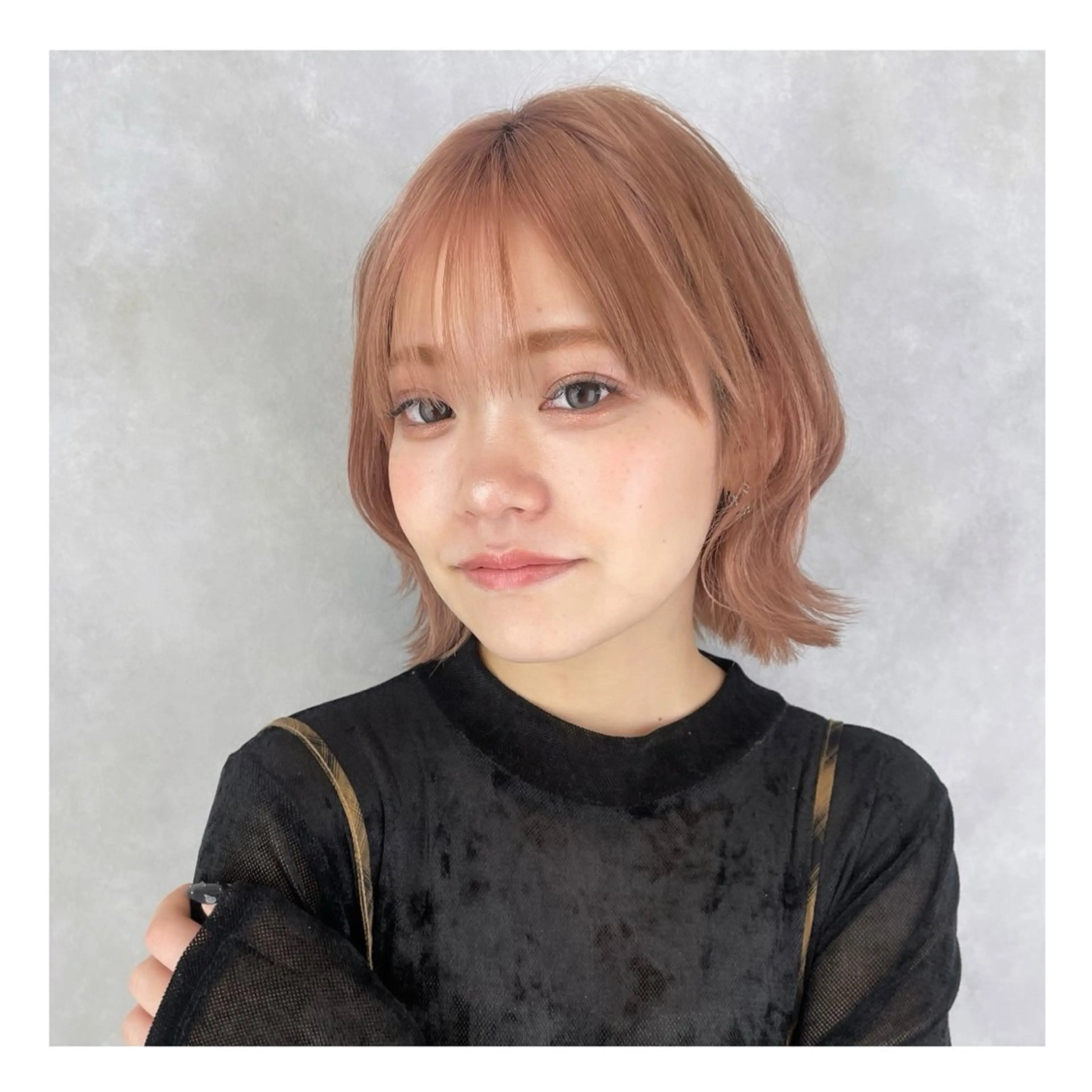 ミディアム カラー ベージュカラー ブリーチ ピンクカラー ピンクベージュ ヘアカラー トリートメント ❁⃘ ち だ り さ ❁⃘のヘアスタイル