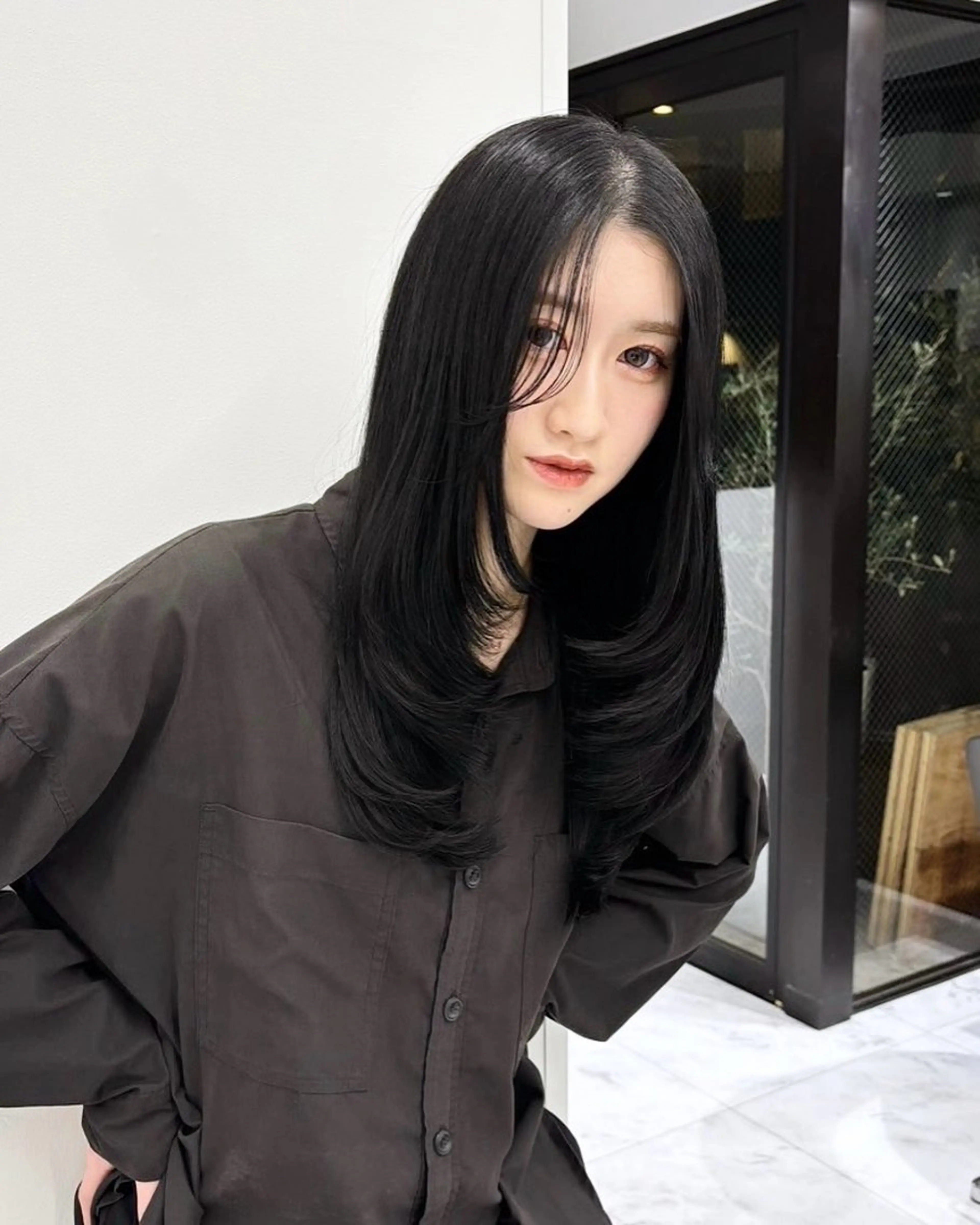 ロング カラー 顔周りカット レイヤーカット 縮毛矯正 カット ヘアカラー 縮毛矯正 トリートメント Beleza Era所属・韓国レイヤー/ 縮毛矯正🎀minaのヘアスタイル