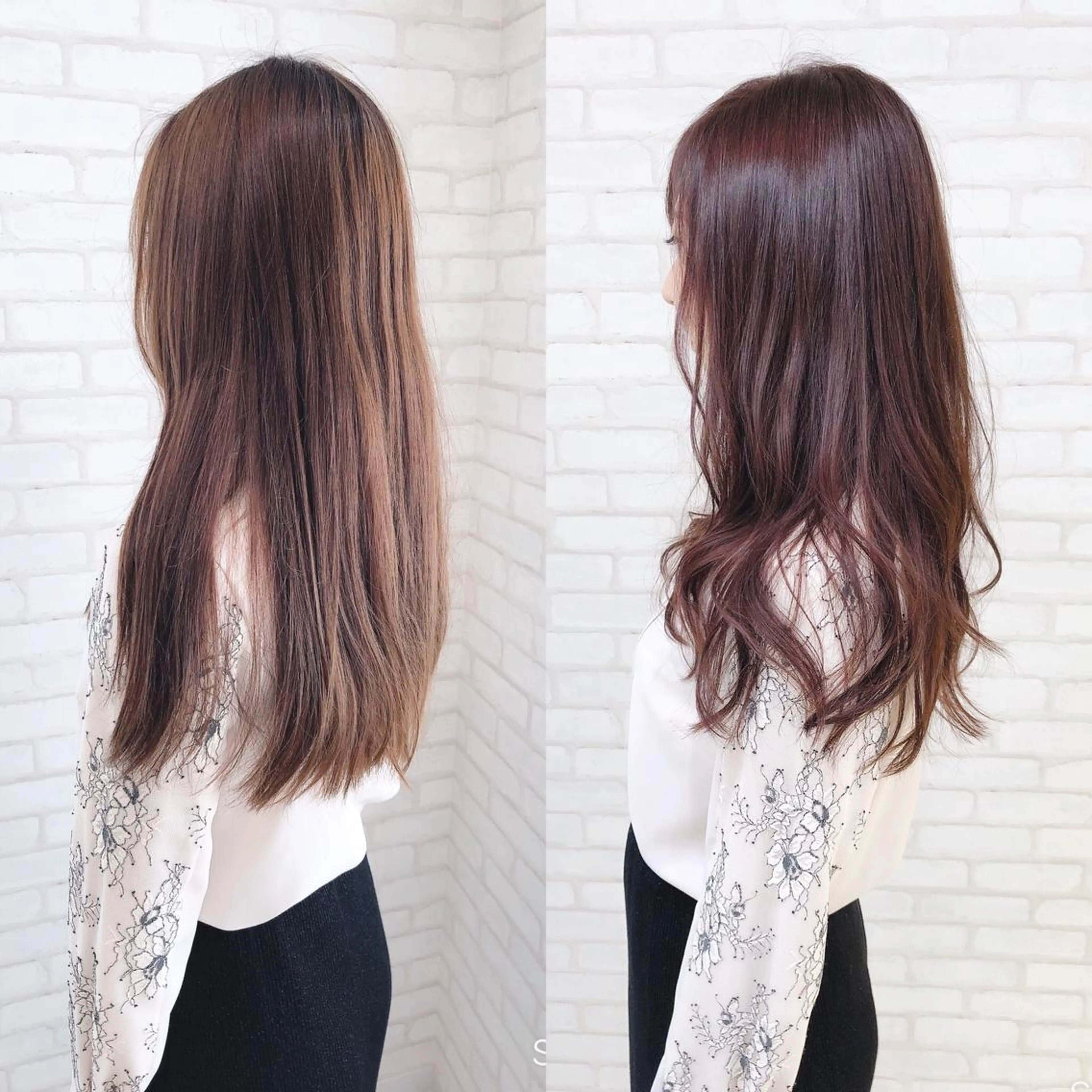 ロング カラー アビリタ 警固のヘアスタイル