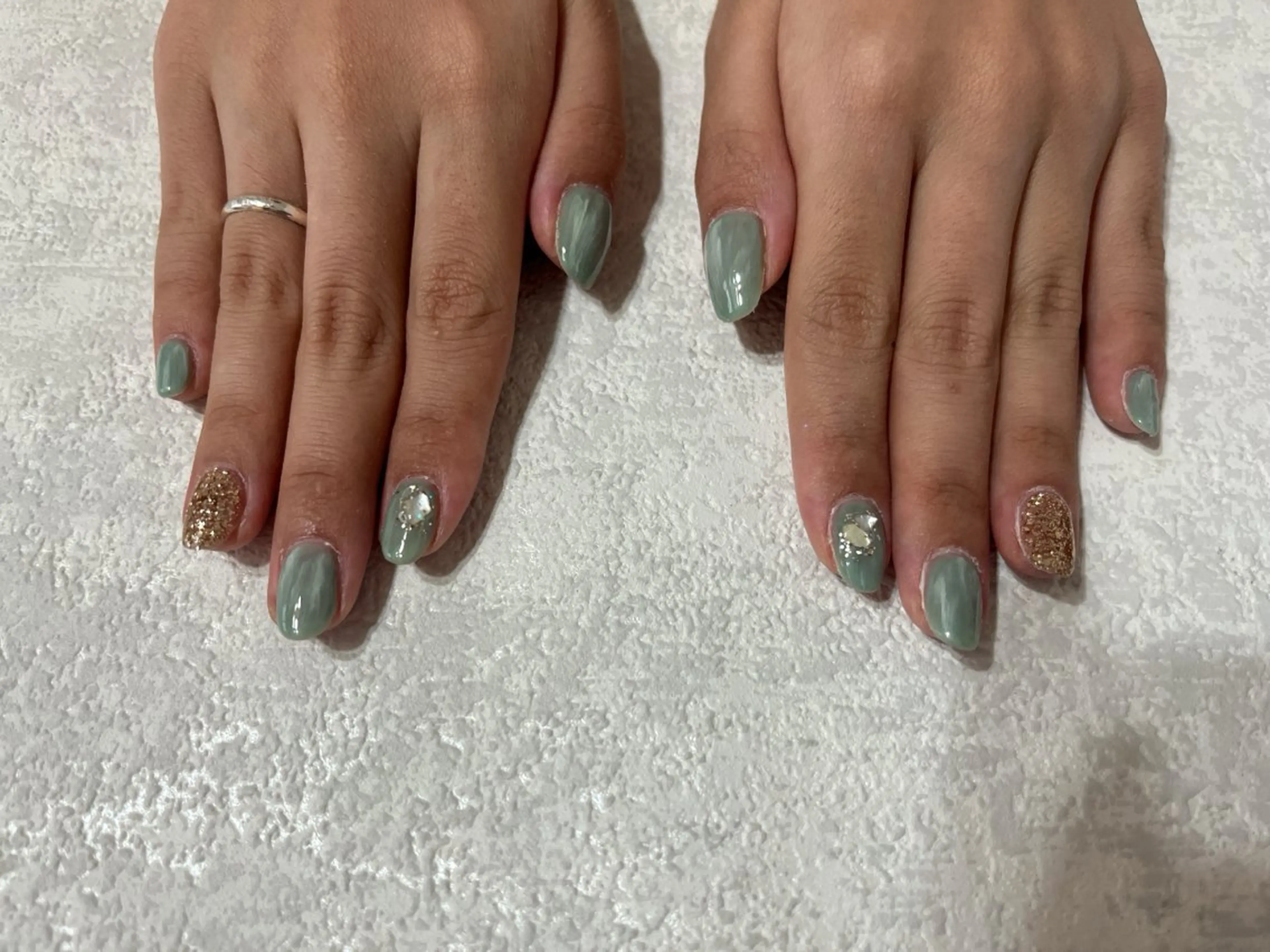 ネイル オーロラネイル フットネイル フレンチネイル ジェルネイル 韓国ネイル ハンドネイル kikinail 溝の口のネイルデザイン