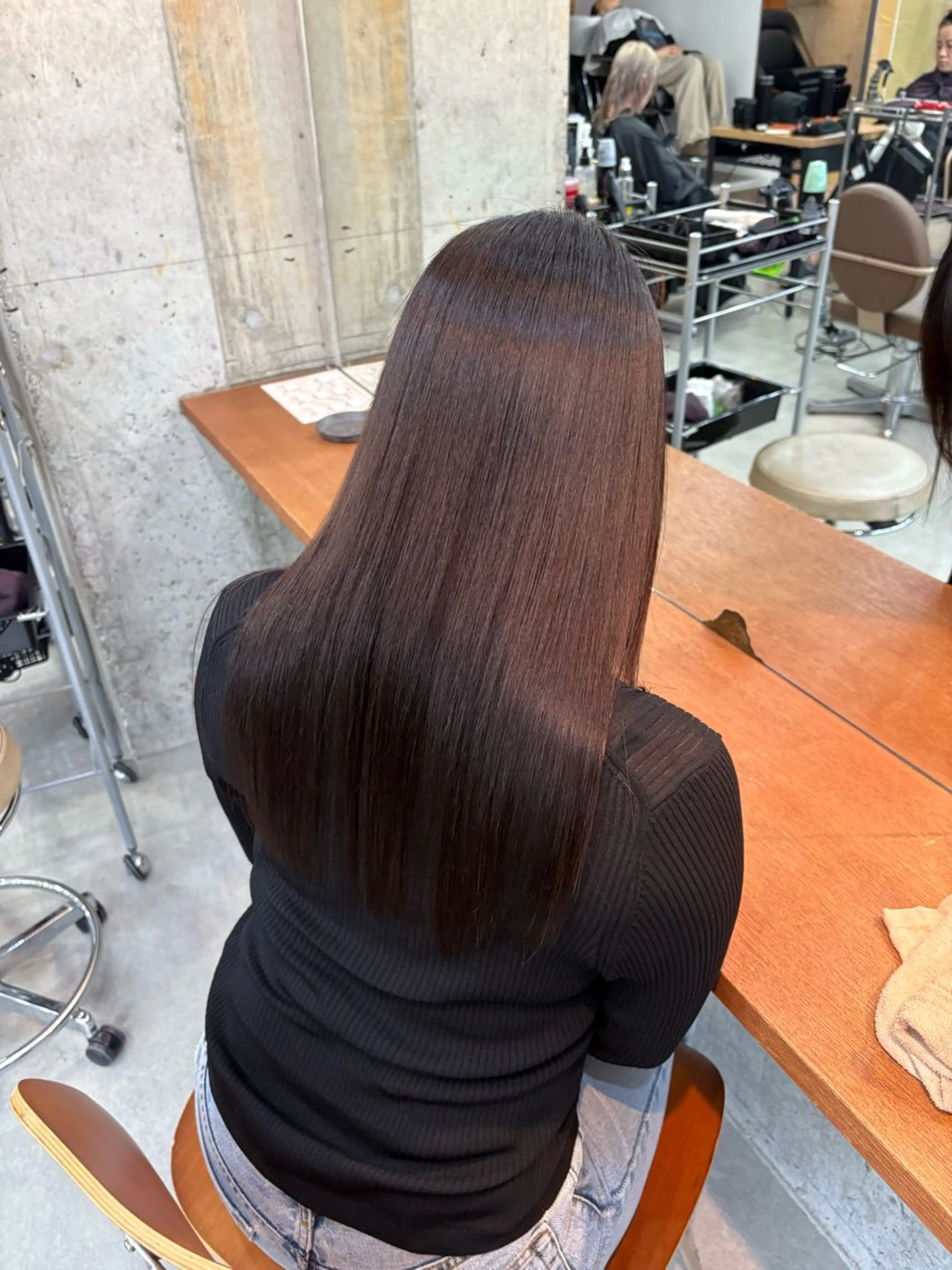 ロング 縮毛矯正 髪質改善／縮毛矯正 関根青葉のヘアスタイル