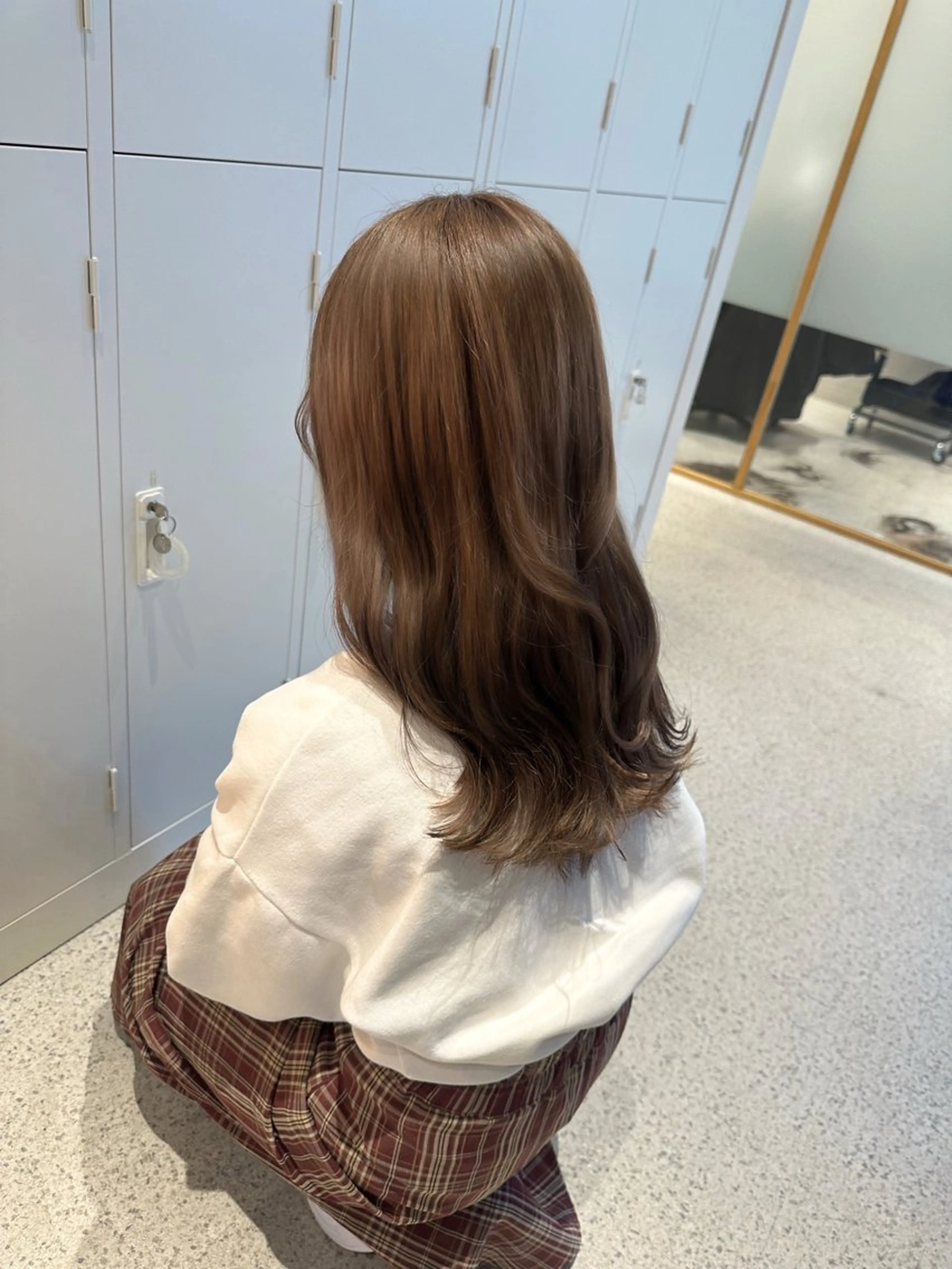 ロング カラー パーマ ヘアアレンジ メンズ 🫧ブリーチなし透明 感カラー🫧沼尻彩花のヘアスタイル