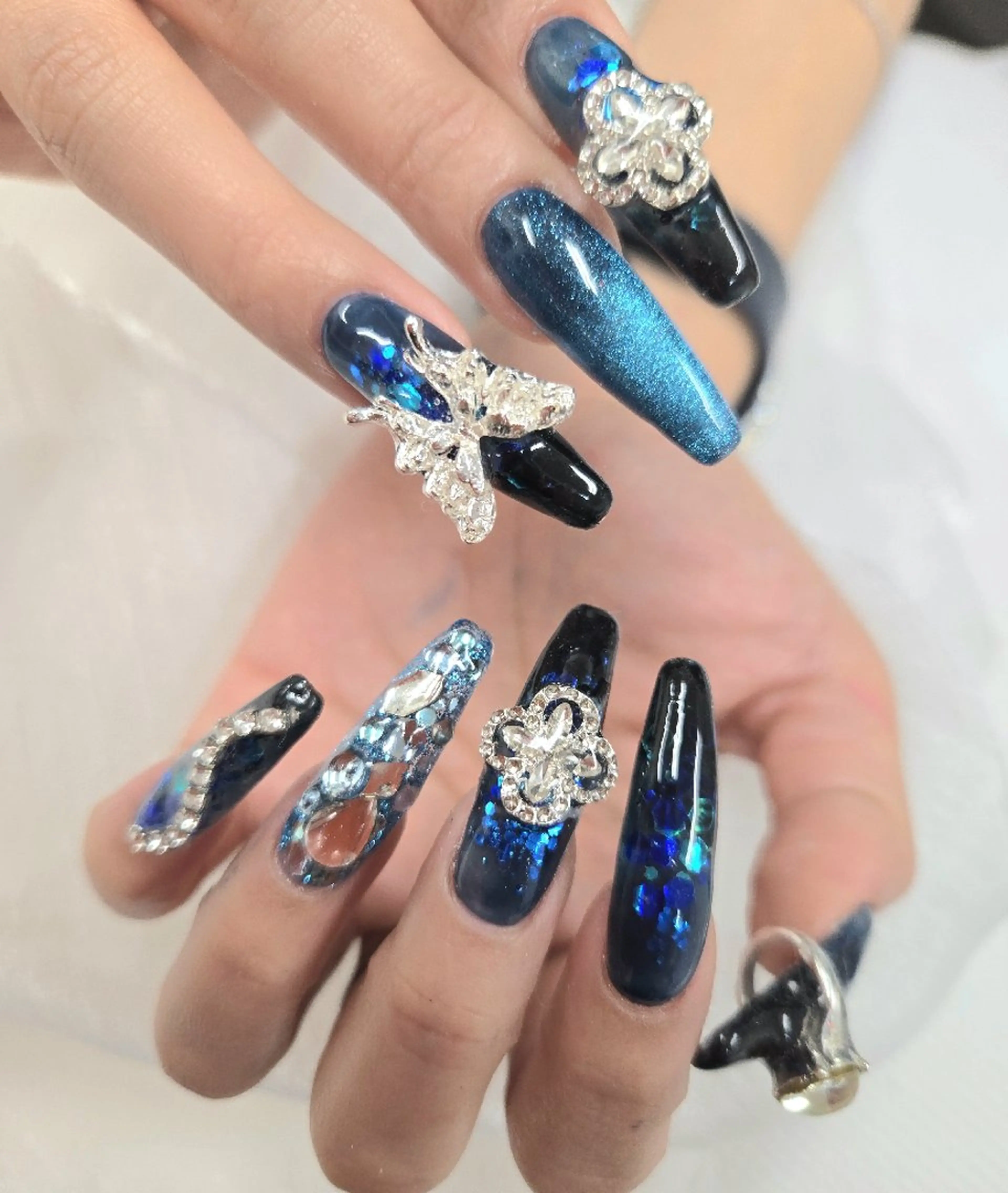 ネイル アートネイル オーロラネイル チークネイル 成人式 ジェルネイル ハンドネイル 河野ちえ (雑誌掲載サロン)のネイルデザイン