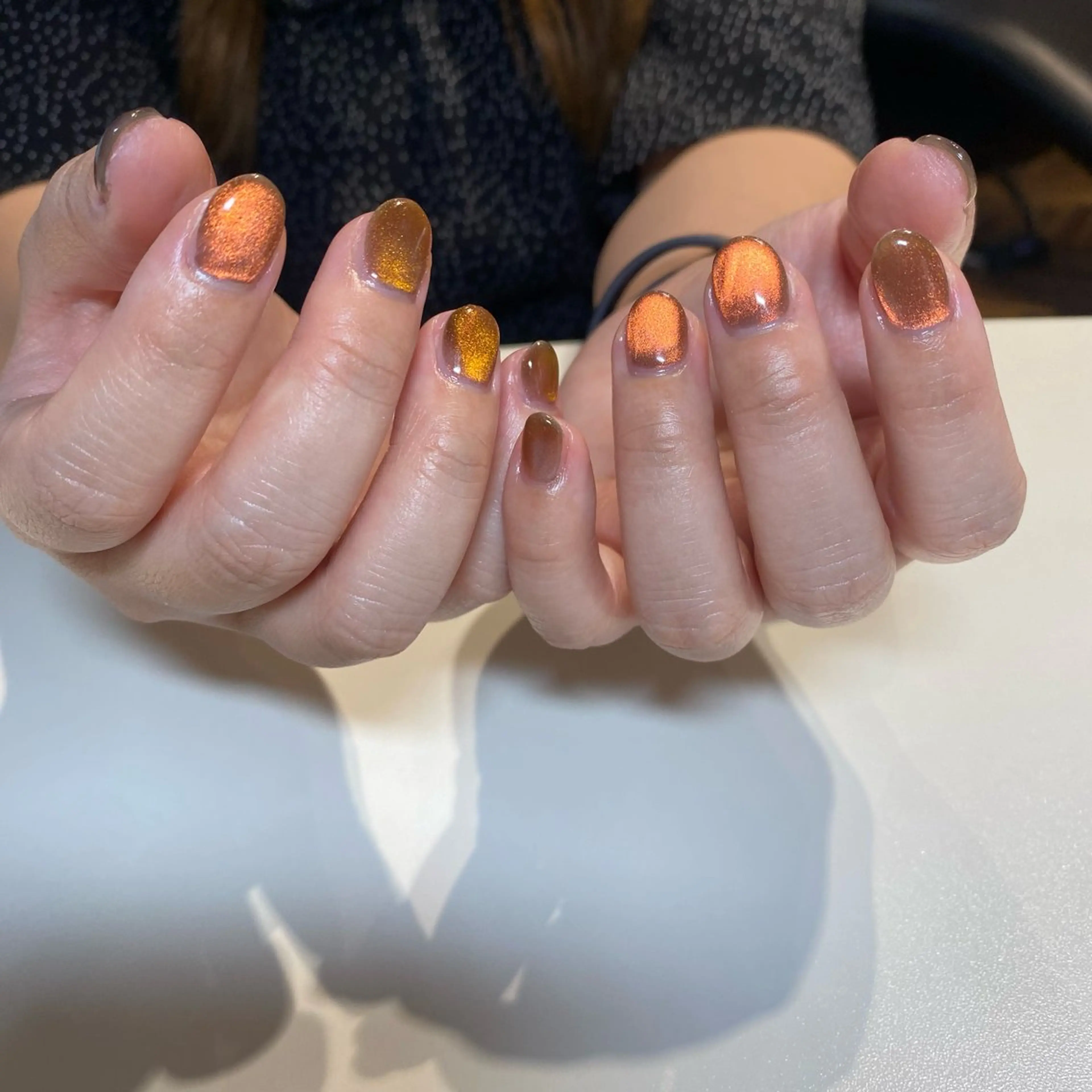 ネイル フットネイル フレンチネイル ジェルネイル グラデーション マグネットネイル ハンドネイル ヘアー.ネイル二刀流 misa🫧のヘアスタイル