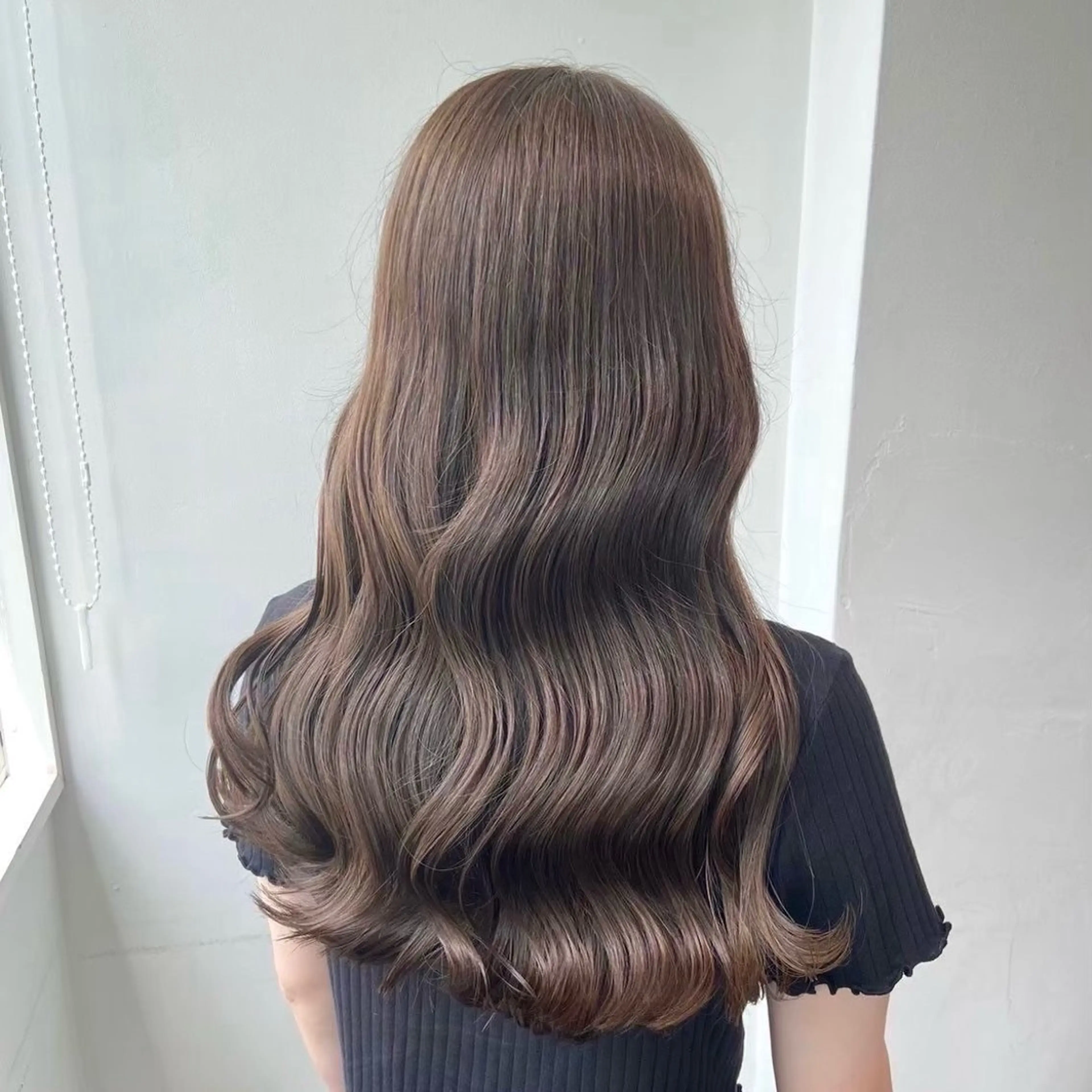 ロング カラー ヘアカラー トリートメント 韓国っぽ♡寒色/暗髪 🫧MOEKA🦋のヘアスタイル