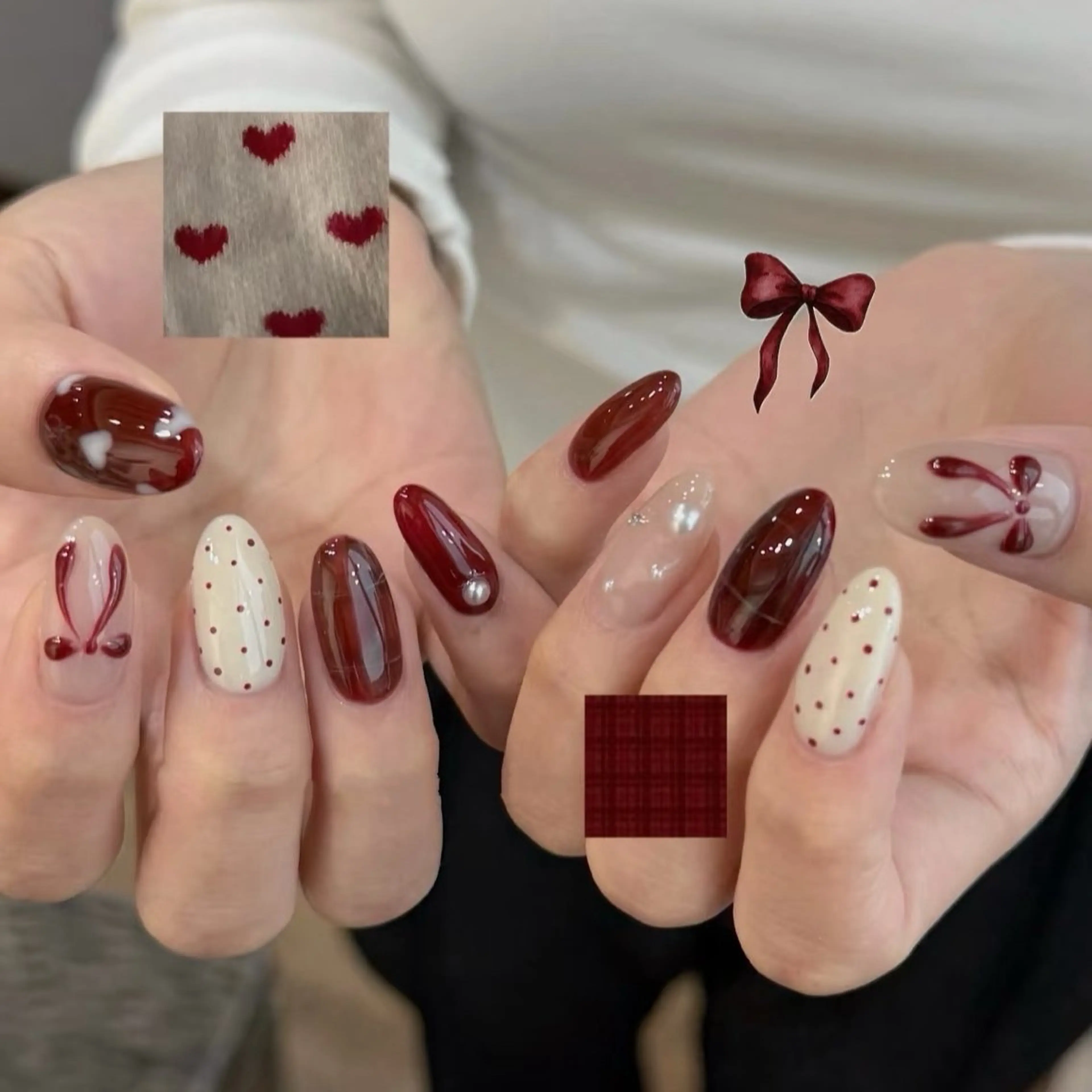 ネイル オーロラネイル 長さ出し フレンチネイル ジェルネイル ガラスフレンチ ハンドネイル Rela・S NAILのネイルデザイン