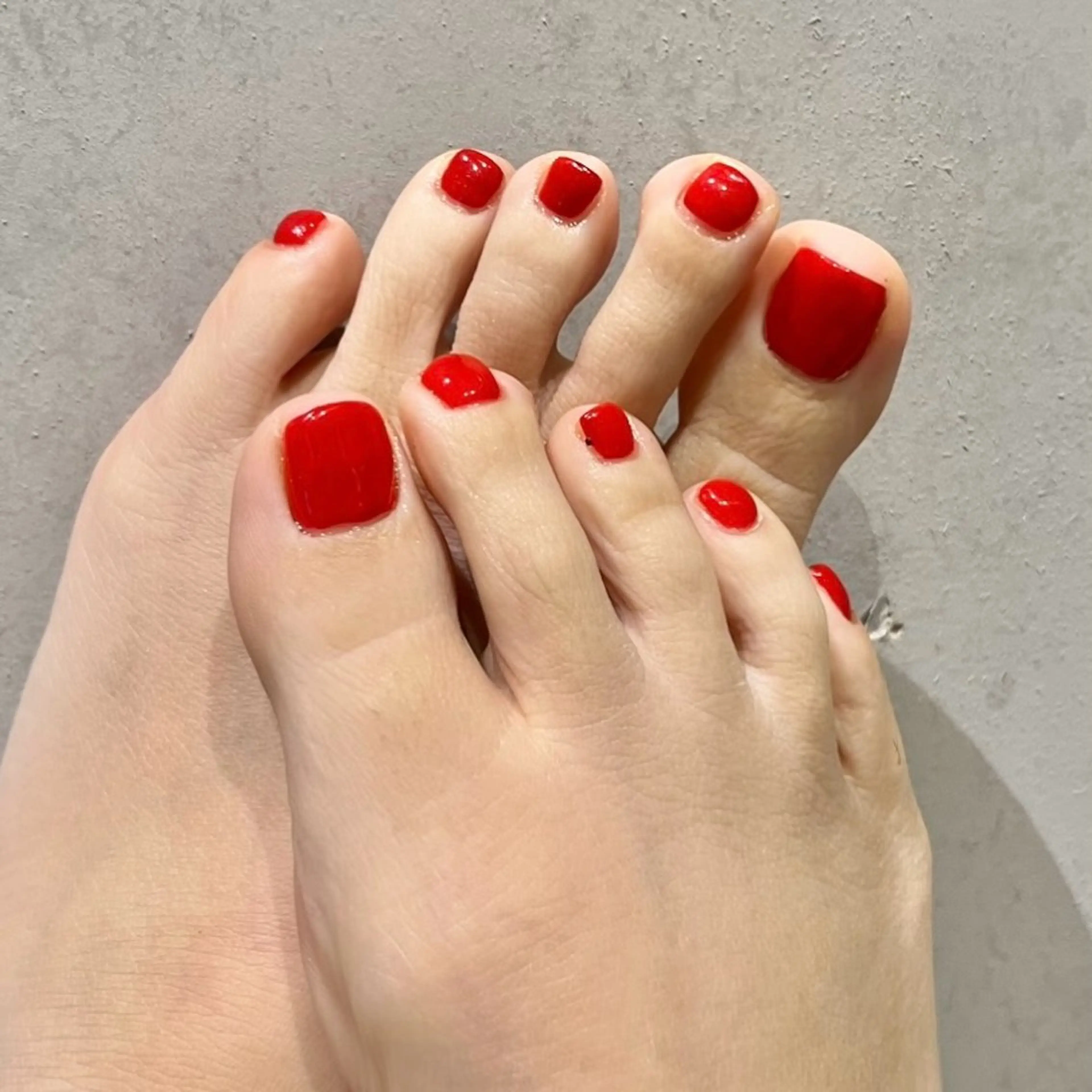 オフ有フットジェルワンカラー🦶✨ジェルオフ無料⭐︎ケア込み⭐︎パラジェル使用⭐︎の写真